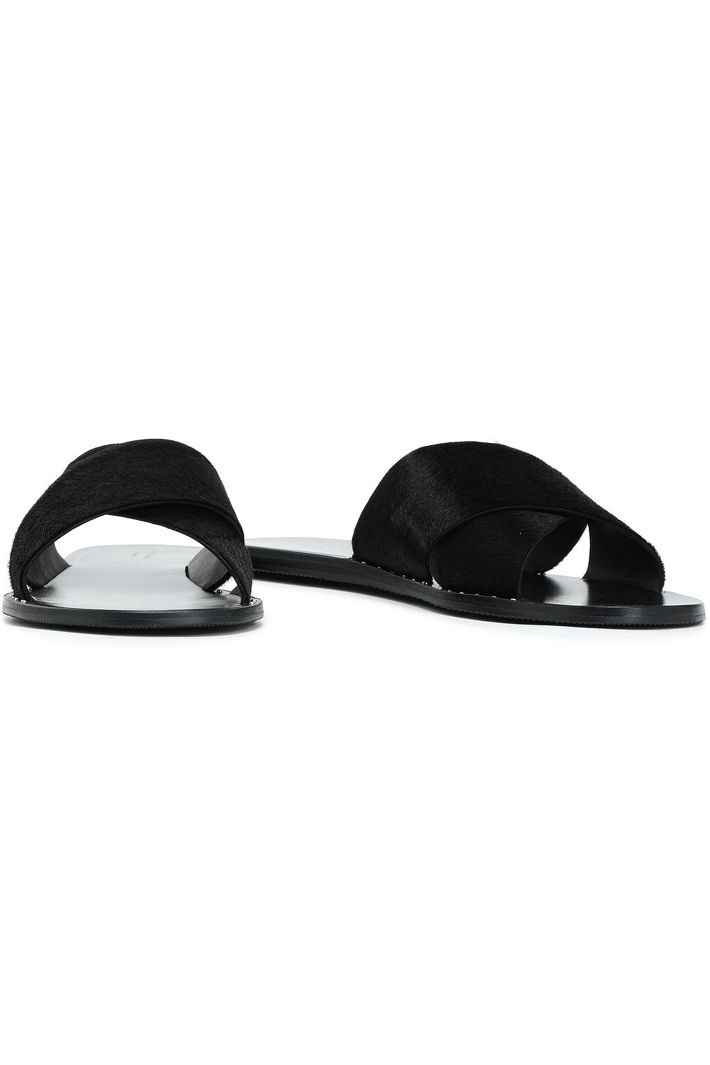 RAG & BONE Studded calf hair slides