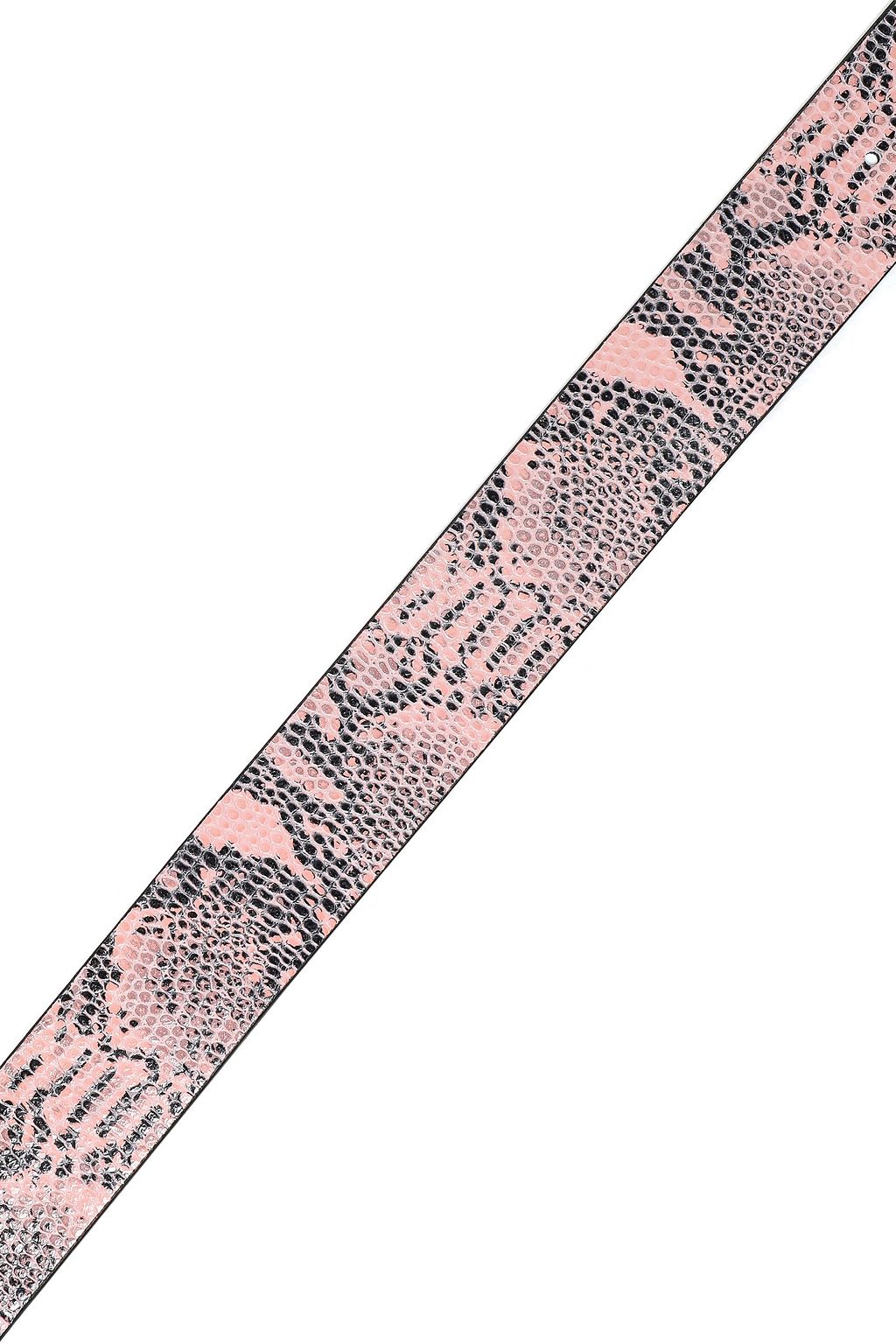 ALICE + OLIVIA Snake-effect leather belt