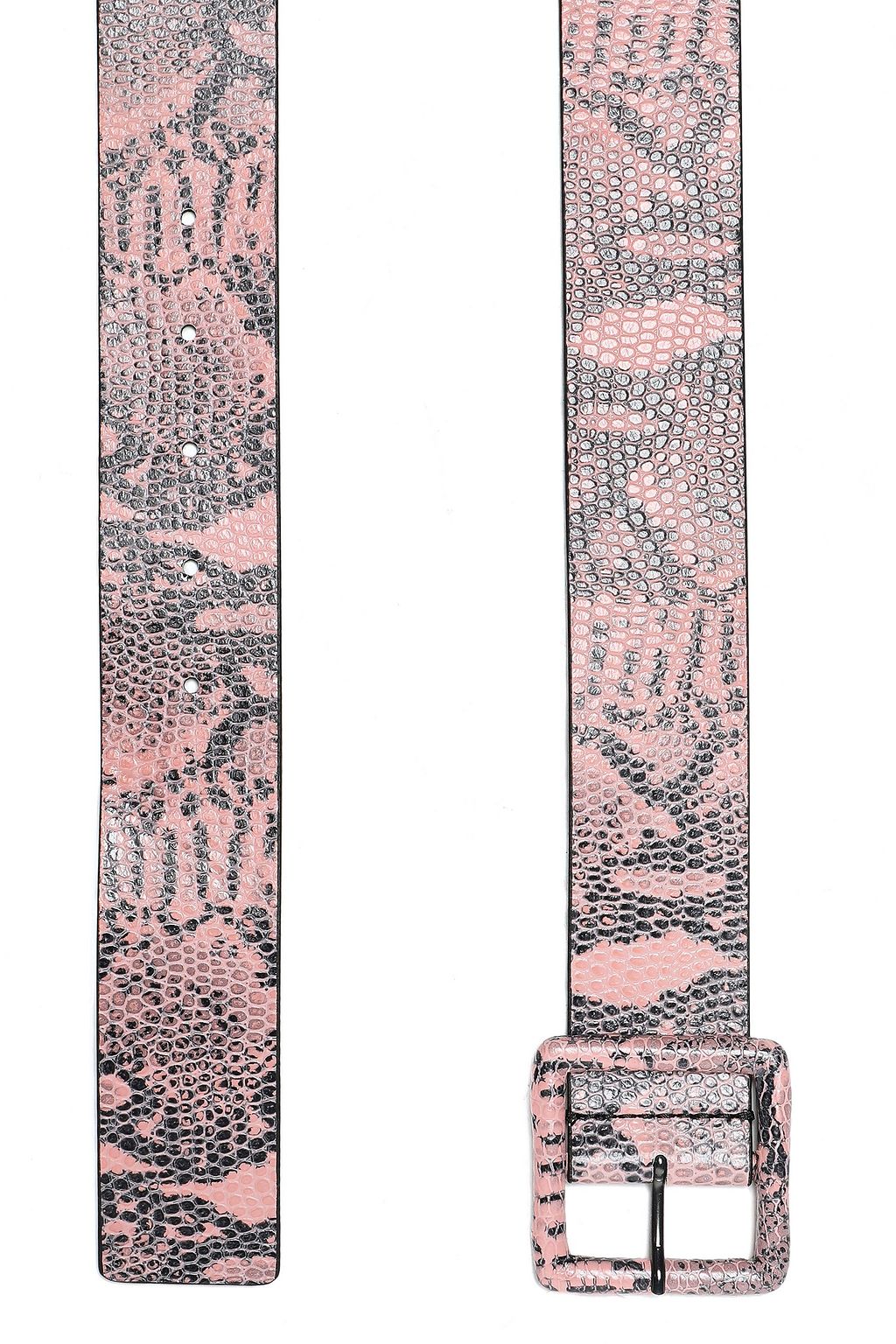 ALICE + OLIVIA Snake-effect leather belt