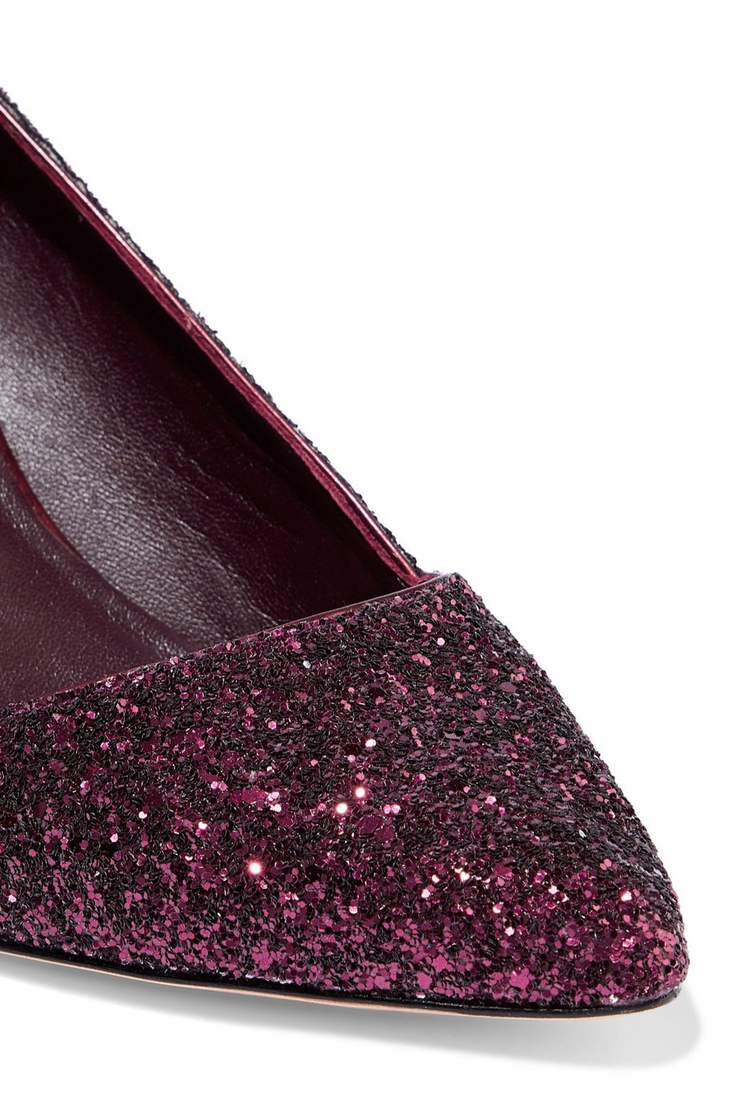 ALICE + OLIVIA Demetra glittered woven pumps