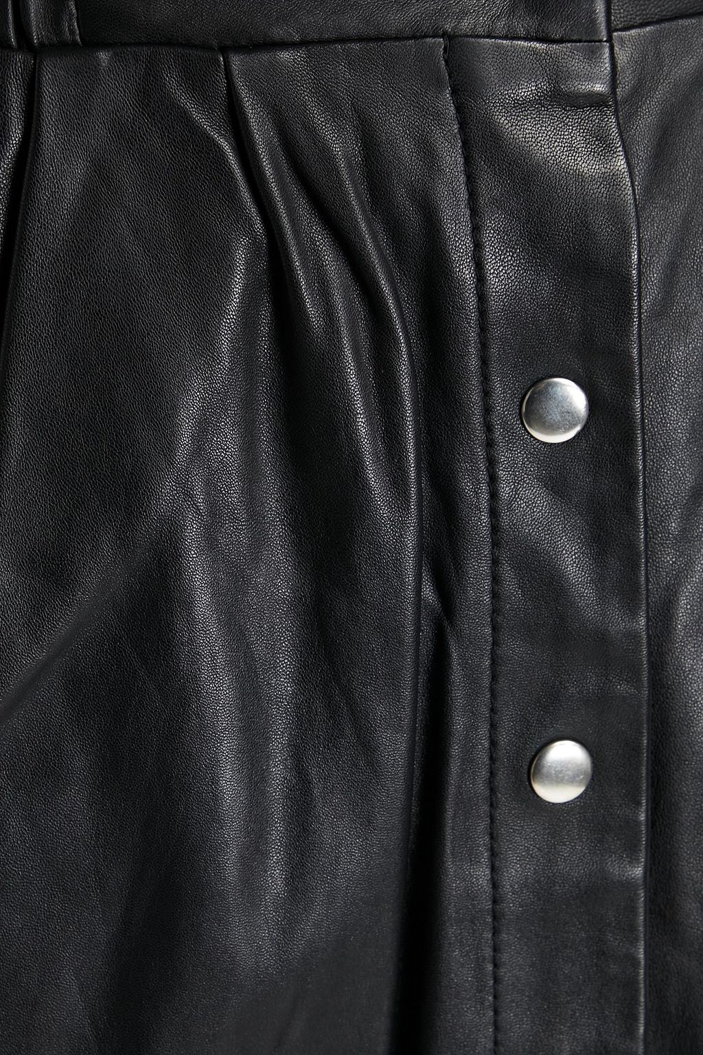 BA&SH Pheebe gathered leather skirt