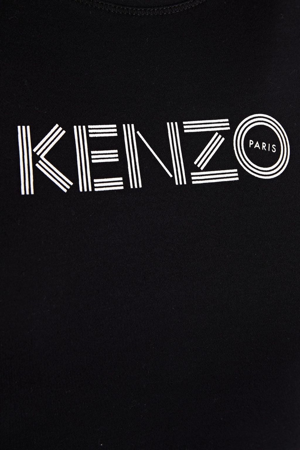 KENZO Cropped printed stretch-cotton jersey top
