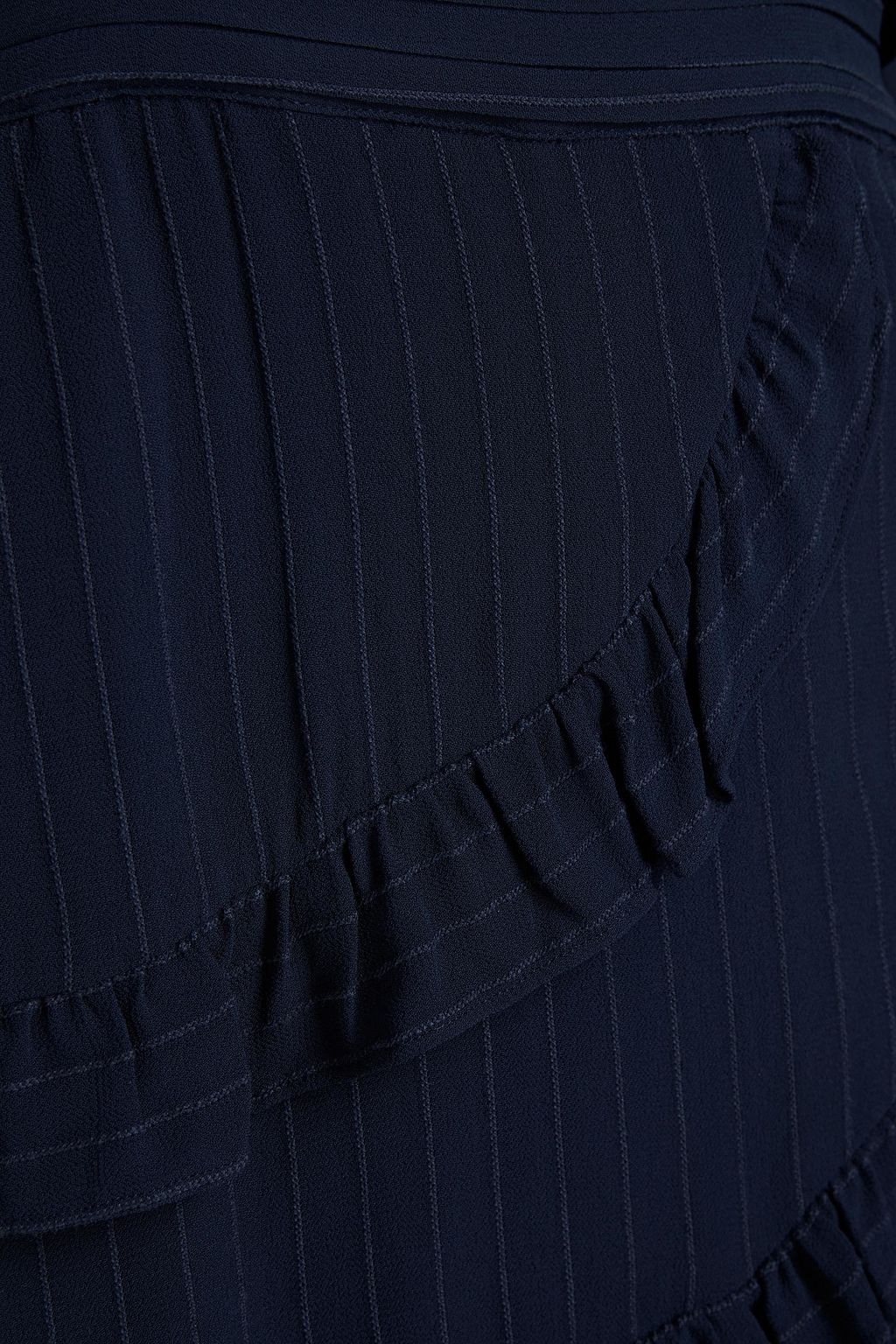 MAJE Skirt-effect pinstriped georgette playsuit