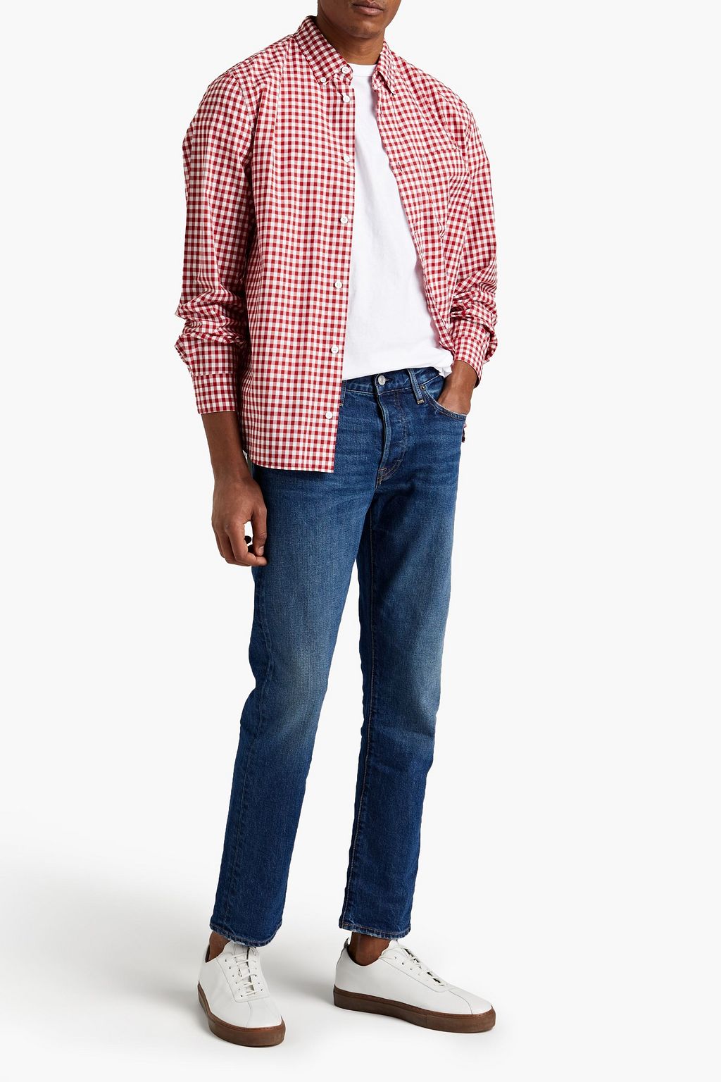 RE/DONE Slim-fit faded denim jeans