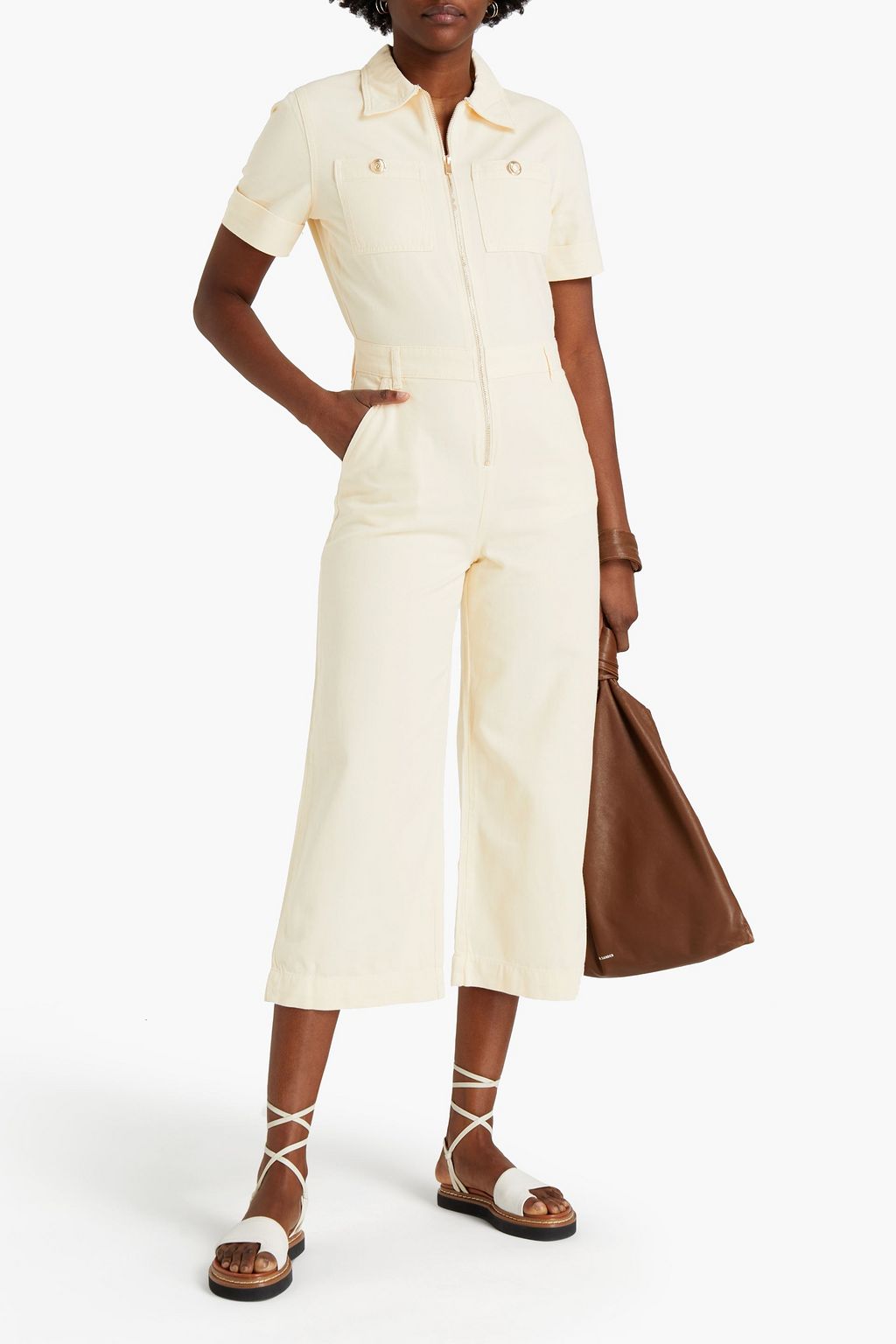 MAJE Cropped Jumpsuit aus Denim