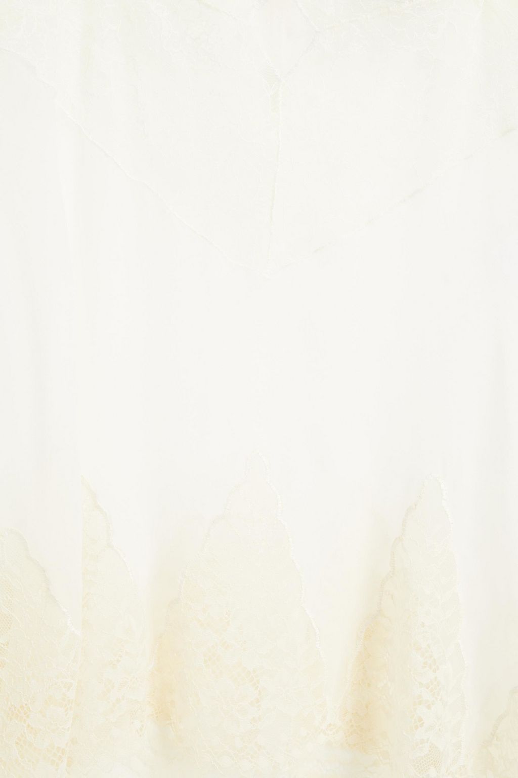 RABANNE Chantilly lace-paneled silk-chiffon camisole