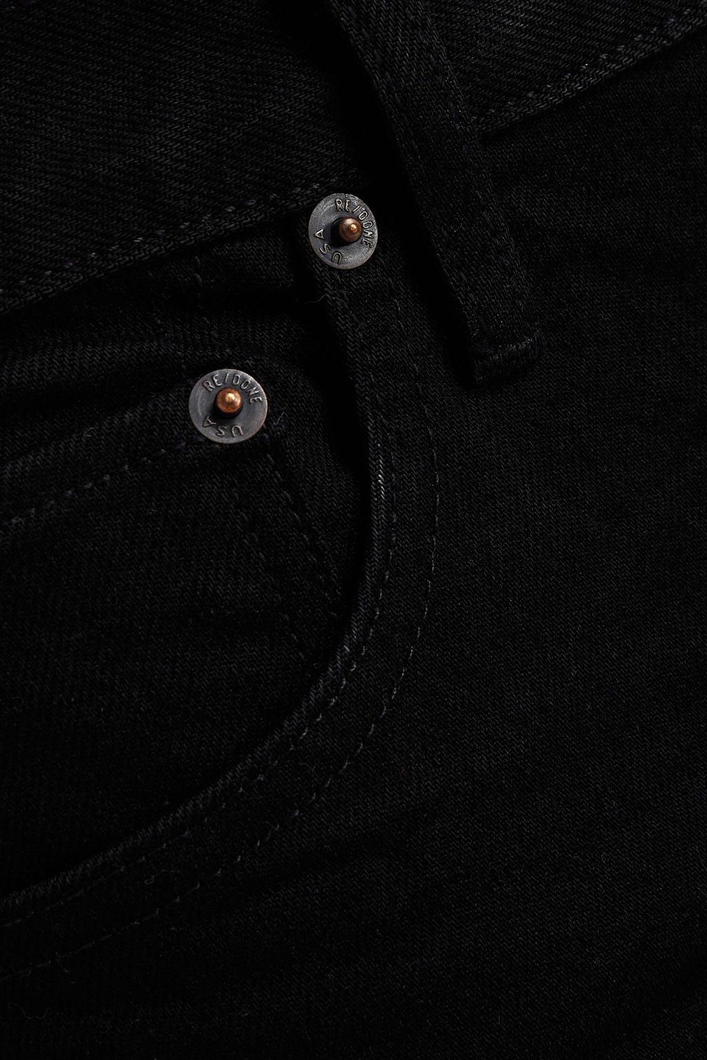 RE/DONE Slim-fit logo-appliquéd denim jeans