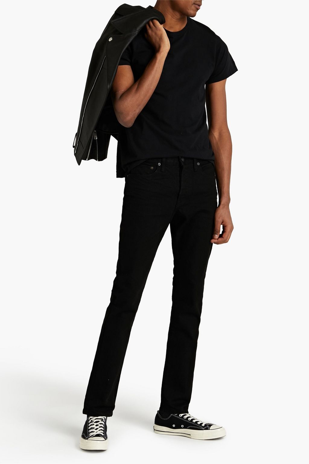 RE/DONE Slim-fit logo-appliquéd denim jeans