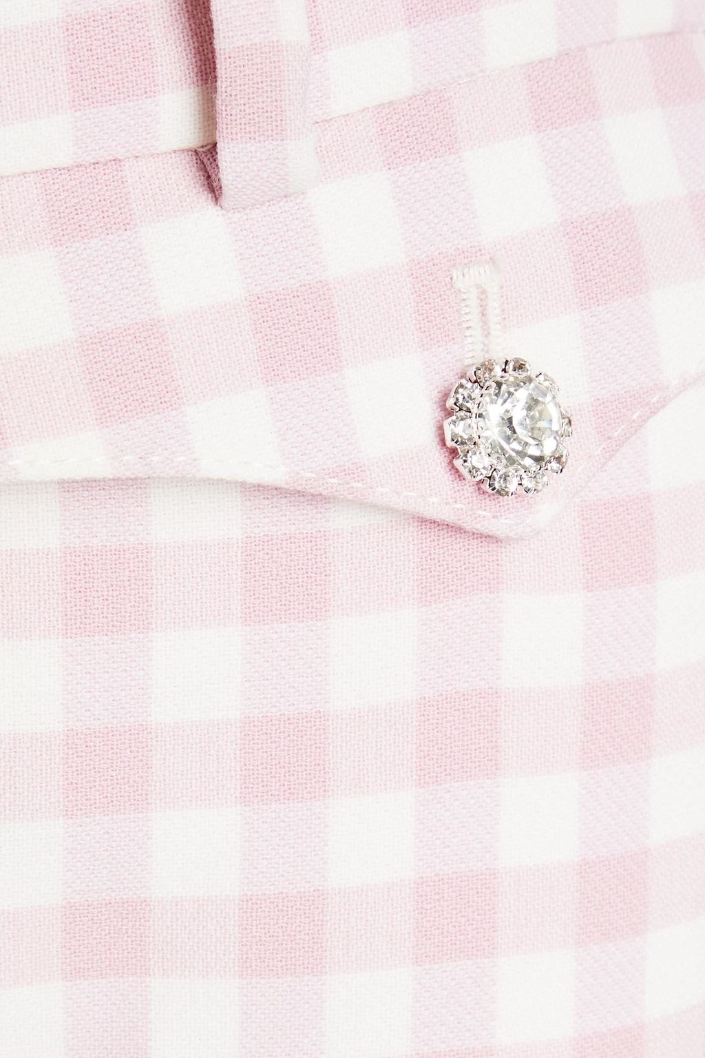RABANNE Gingham wool straight-leg pants