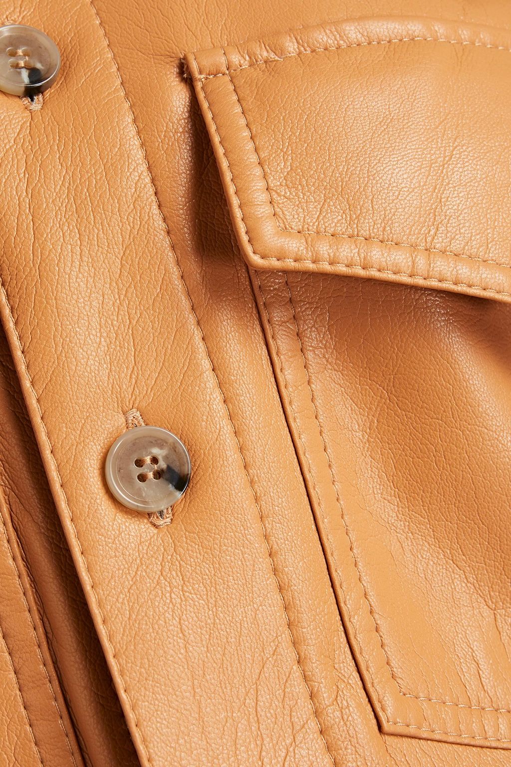 NANUSHKA Belted vegan leather jumpsuit
