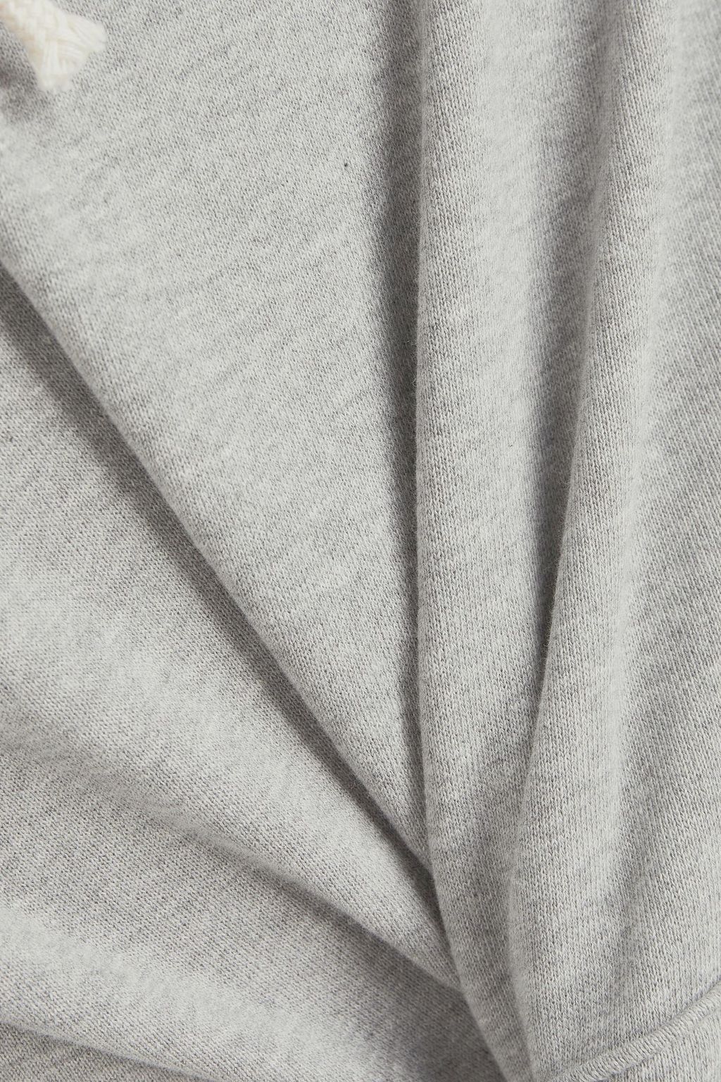 RE/DONE Mélange French cotton-terry hoodie