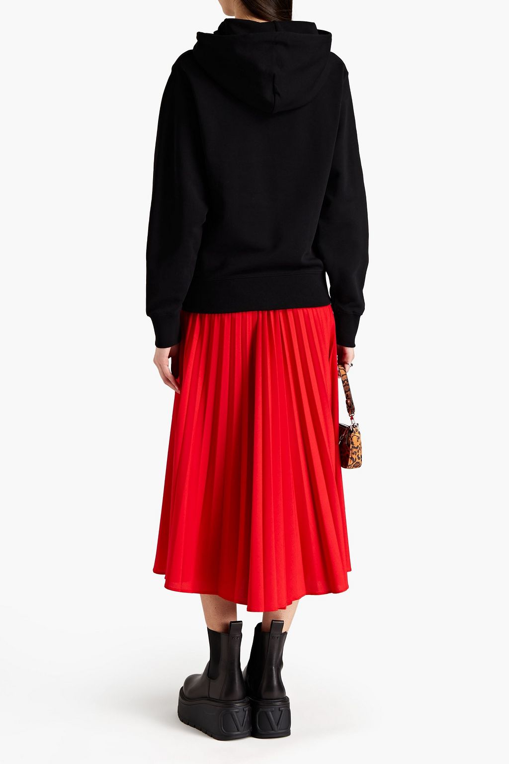 KENZO Embroidered cotton-fleece hoodie