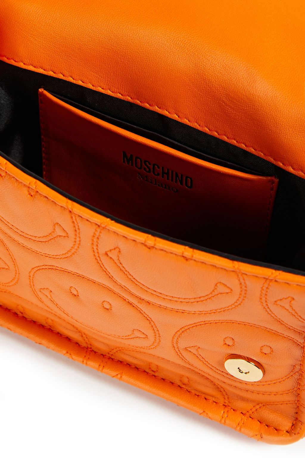 MOSCHINO Embellished quilted leather shoulder bag