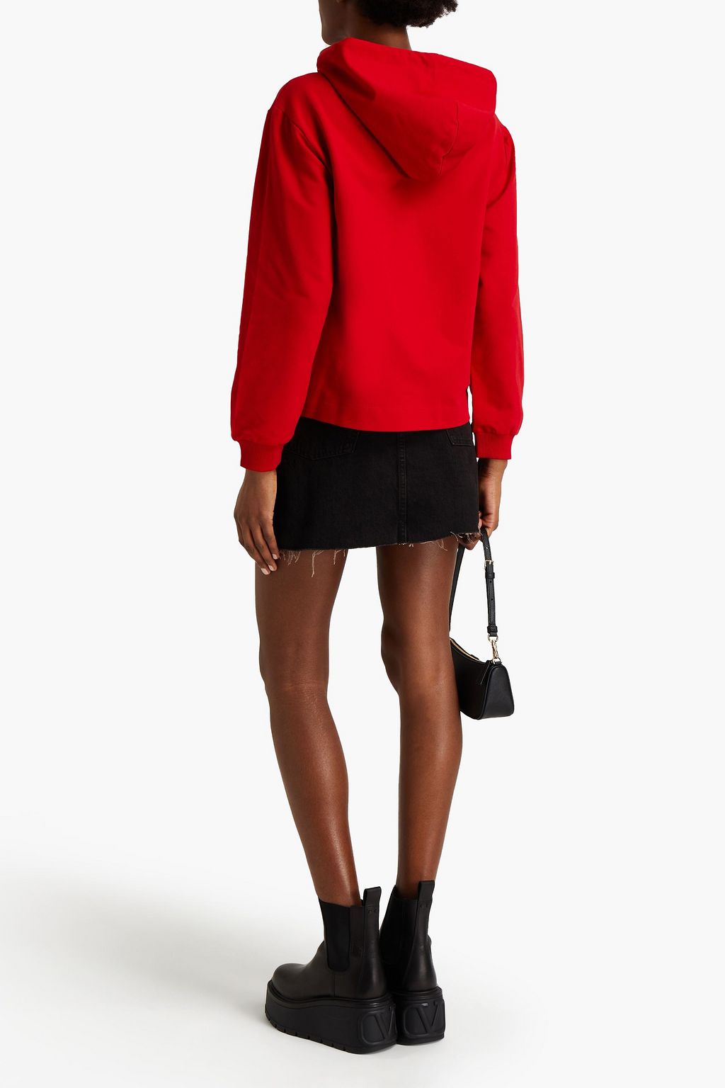 LOVE MOSCHINO Printed cotton-blend hoodie
