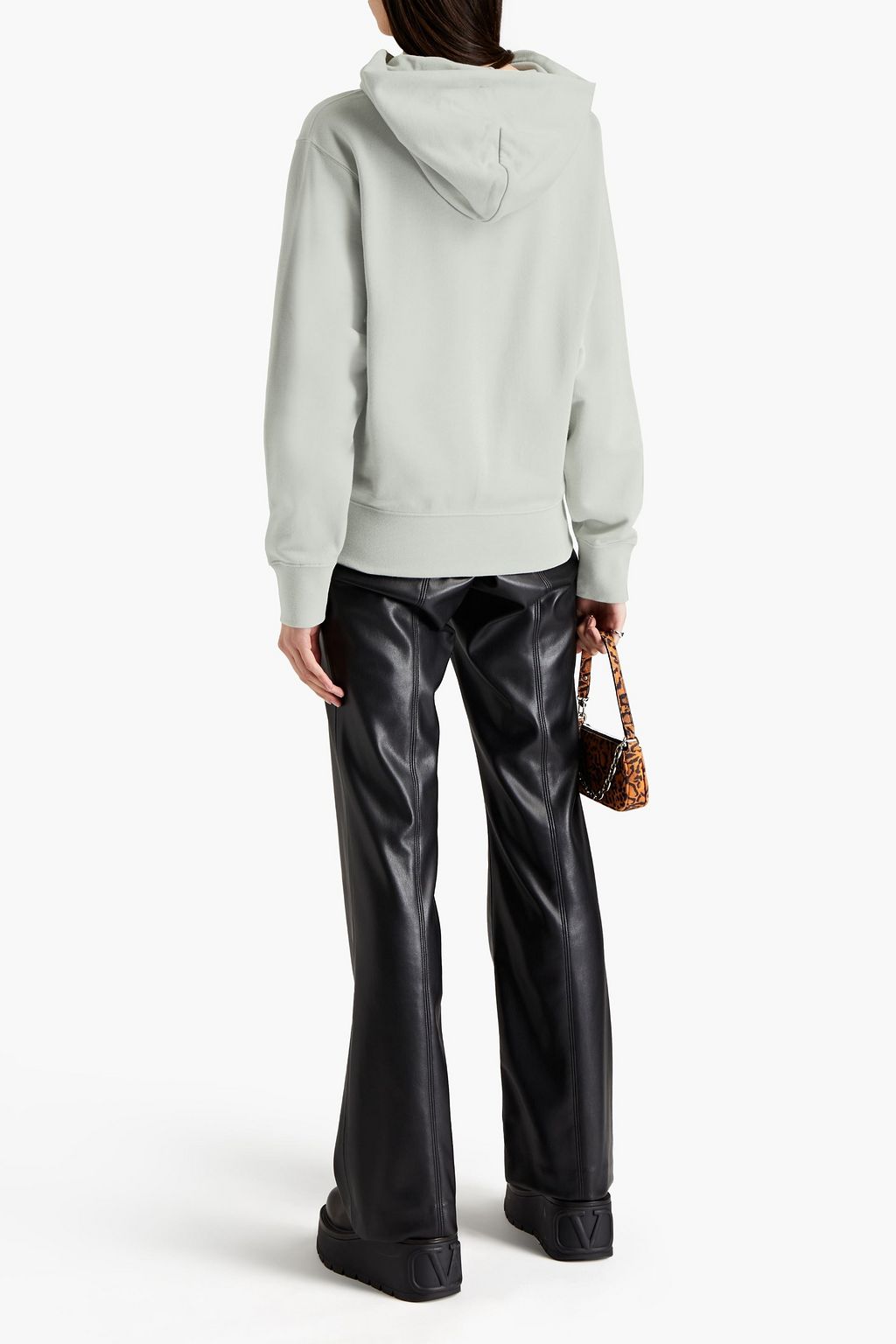 KENZO Embroidered cotton-fleece hoodie