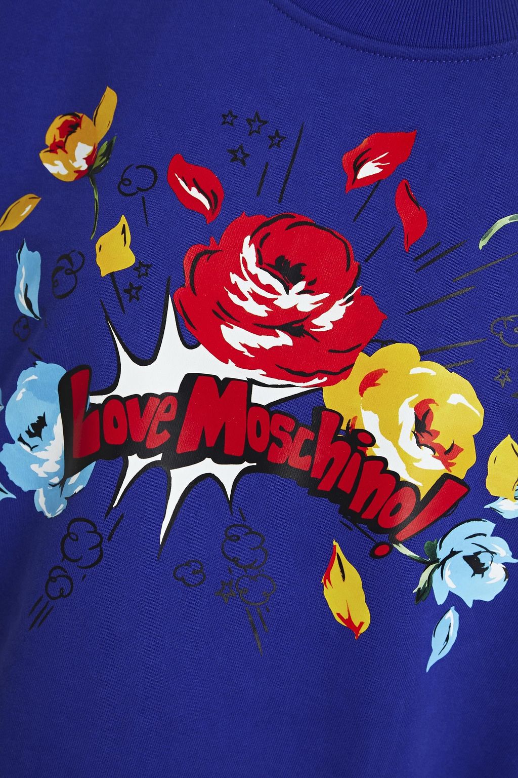 LOVE MOSCHINO Printed French cotton-terry sweatshirt