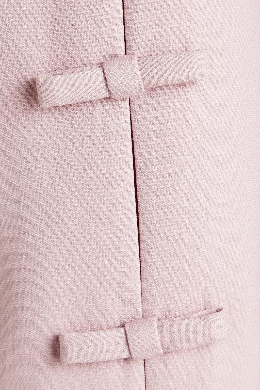 VALENTINO GARAVANI Cutout bow-embellished wool and silk-blend top