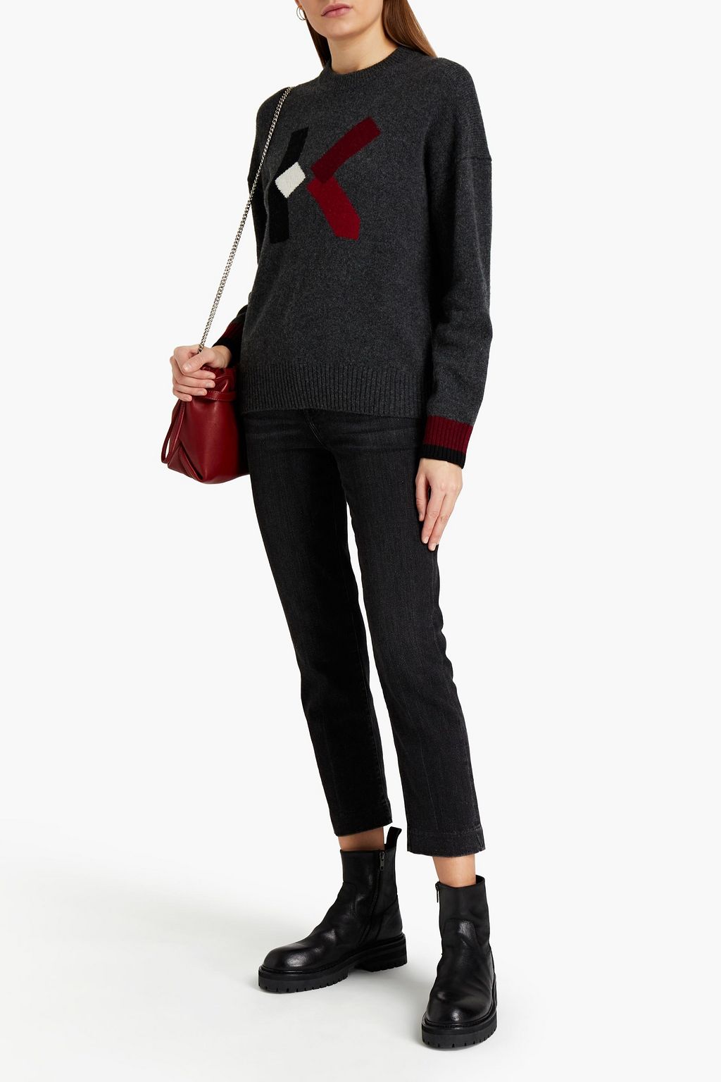 KENZO Intarsia wool-blend sweater