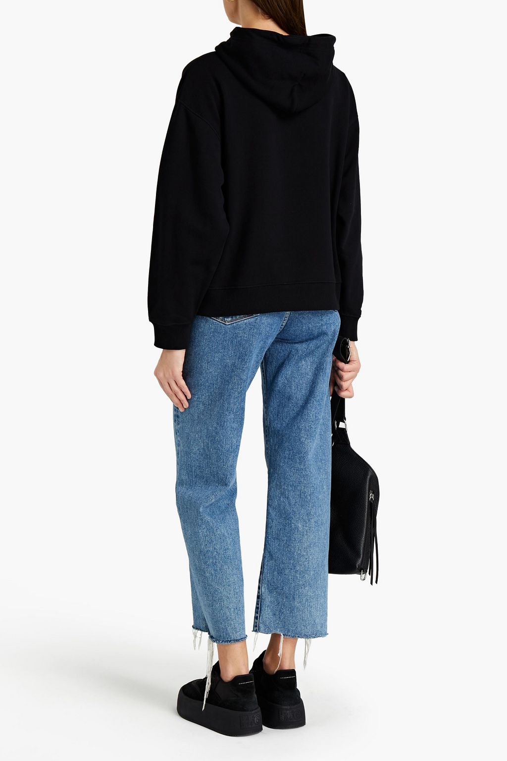 KENZO Embellished French cotton-terry hoodie