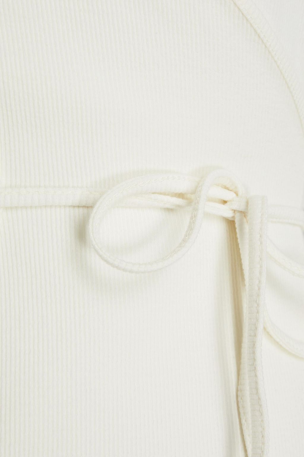 SAMSØE Φ SAMSØE Sarai ribbed organic cotton-blend jersey wrap top