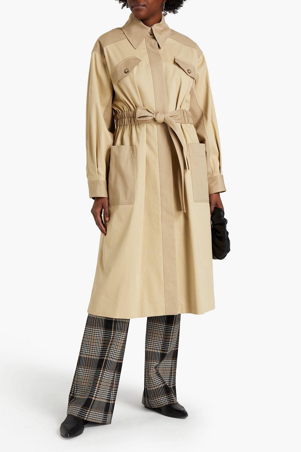 BA&SH Alexi belted cotton-blend trench coat