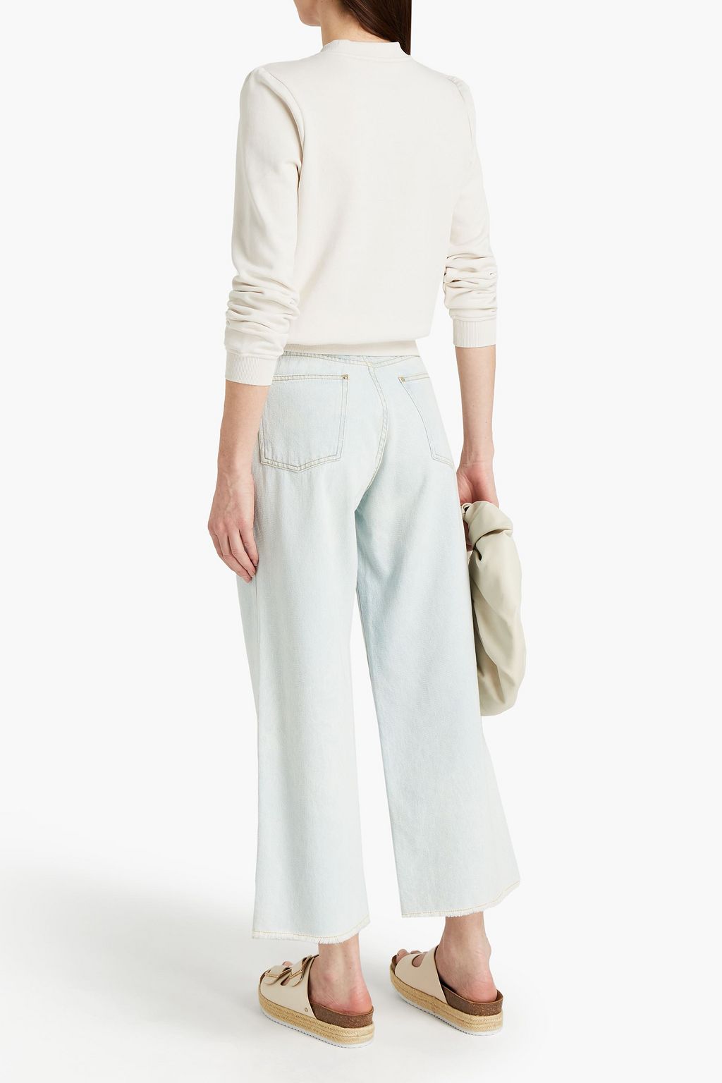 CAMI NYC Haru cutout embellished French cotton-terry sweatshirt