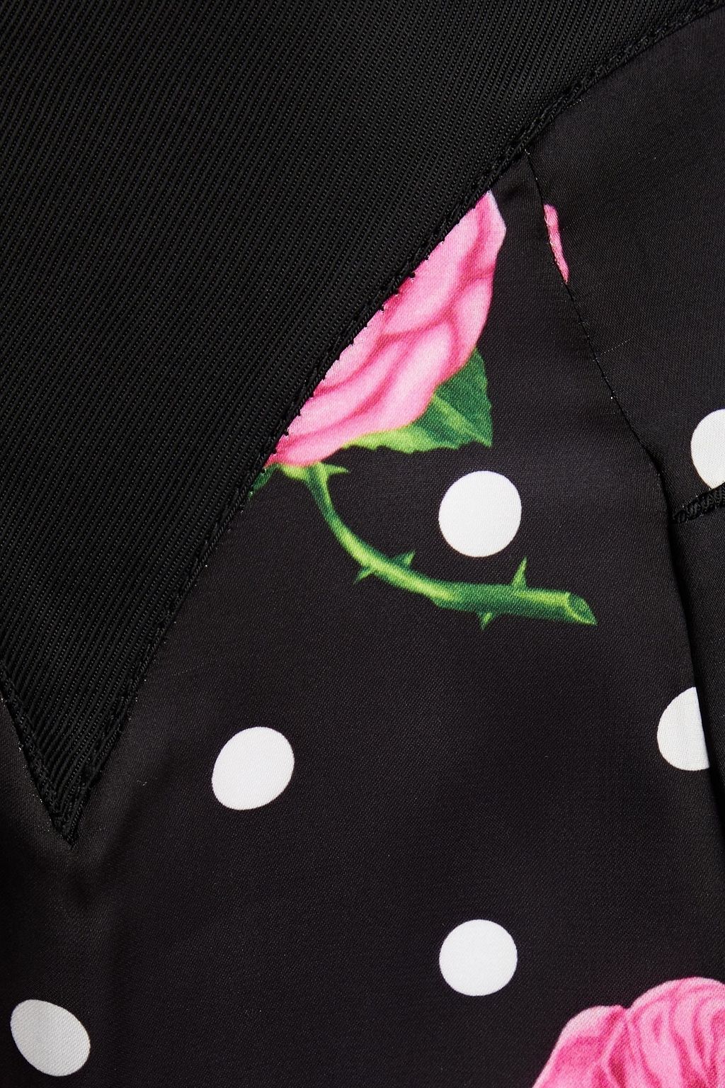 RABANNE Printed satin midi skirt