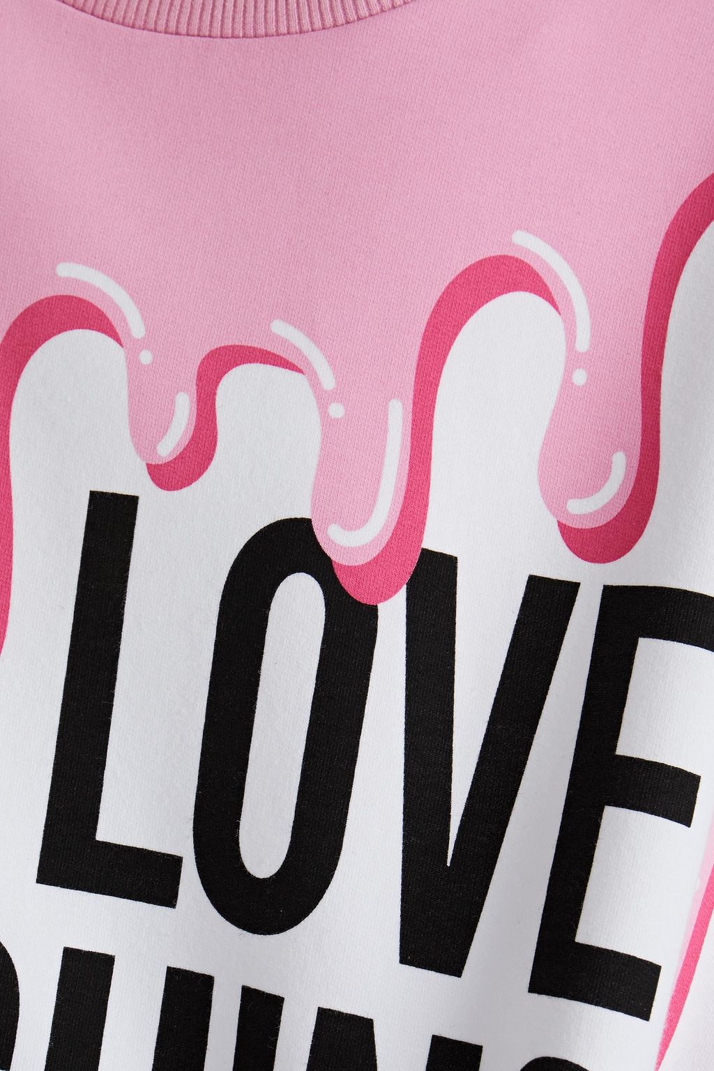 LOVE MOSCHINO Printed French cotton-blend terry sweatshirt