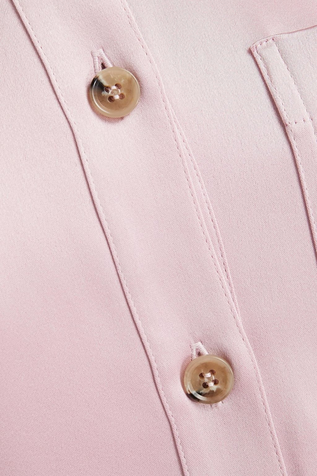 NANUSHKA Cutout satin midi shirt dress