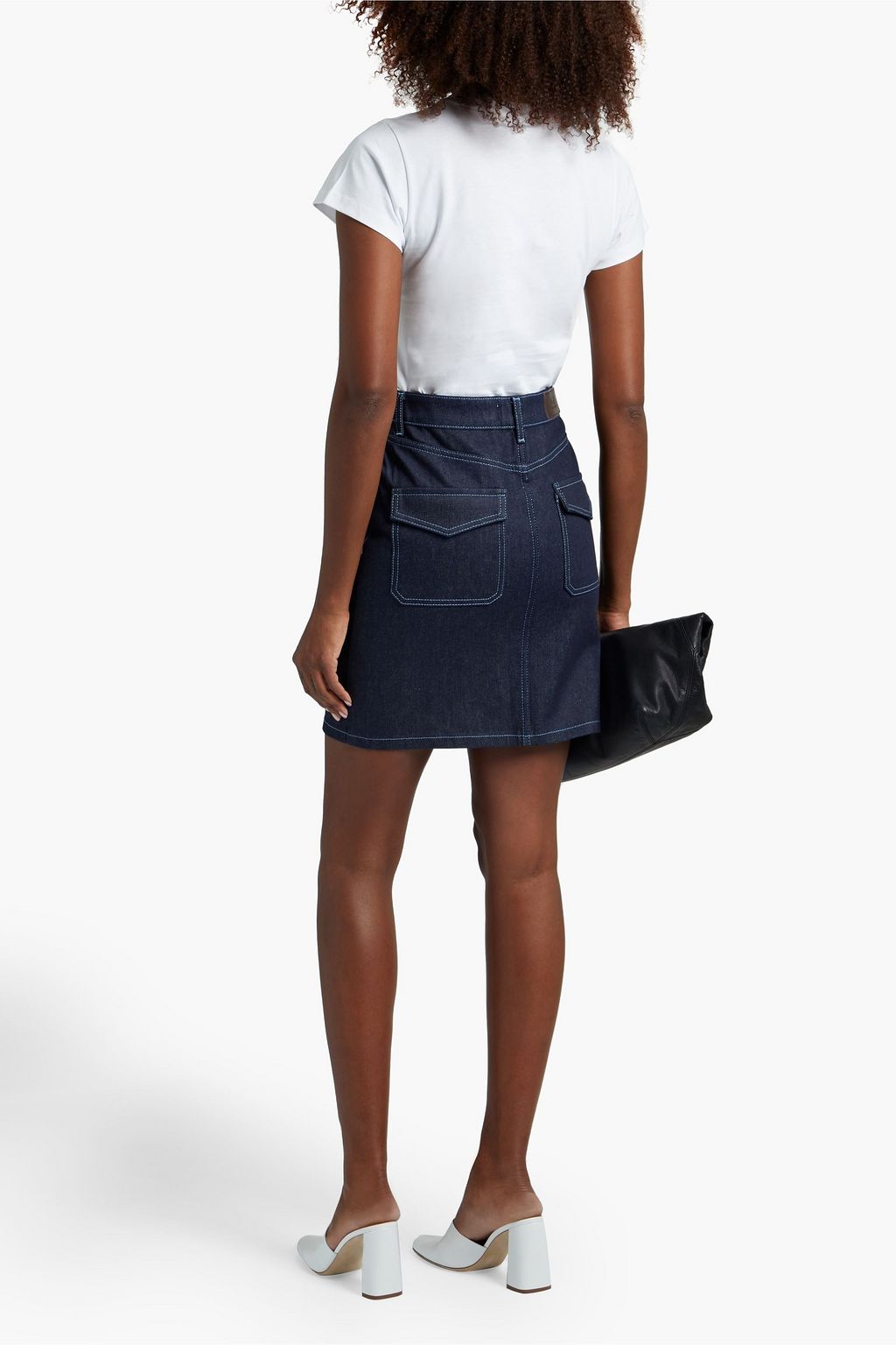 VICTORIA, VICTORIA BECKHAM Denim mini skirt