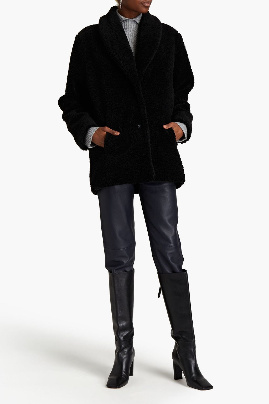BA&SH Welli faux shearling coat