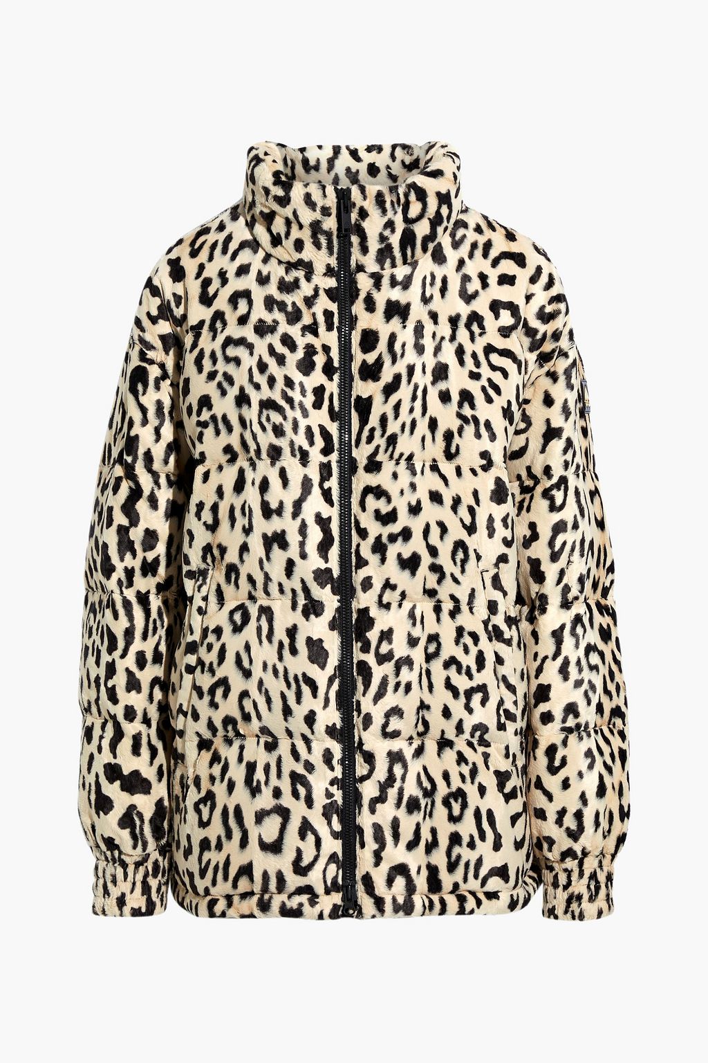 leopard print quilted jacket