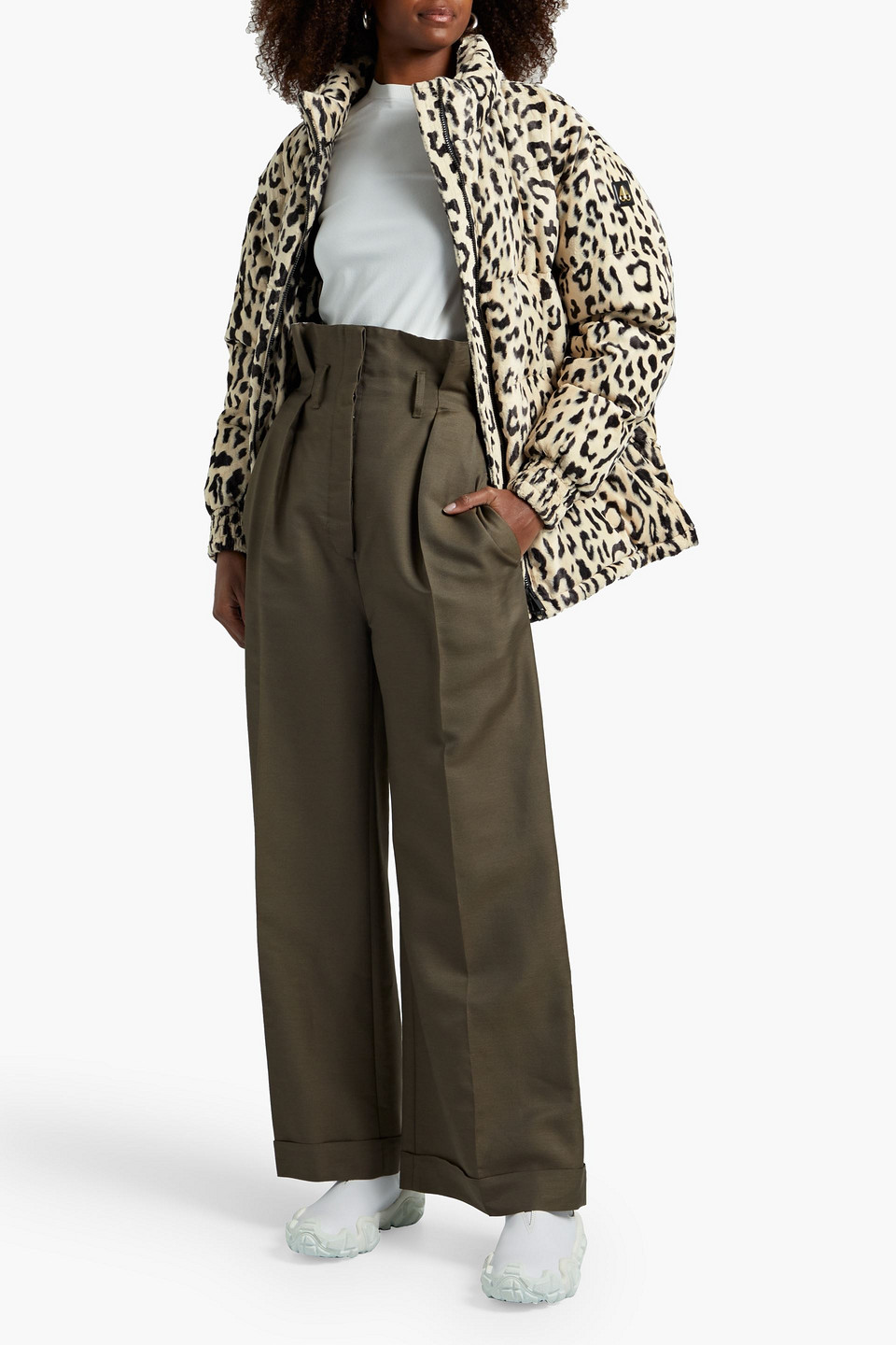 MOOSE KNUCKLES RANEE LEOPARD-PRINT QUILTED COTTON-VELVET DOWN JACKET 3074457345628668135