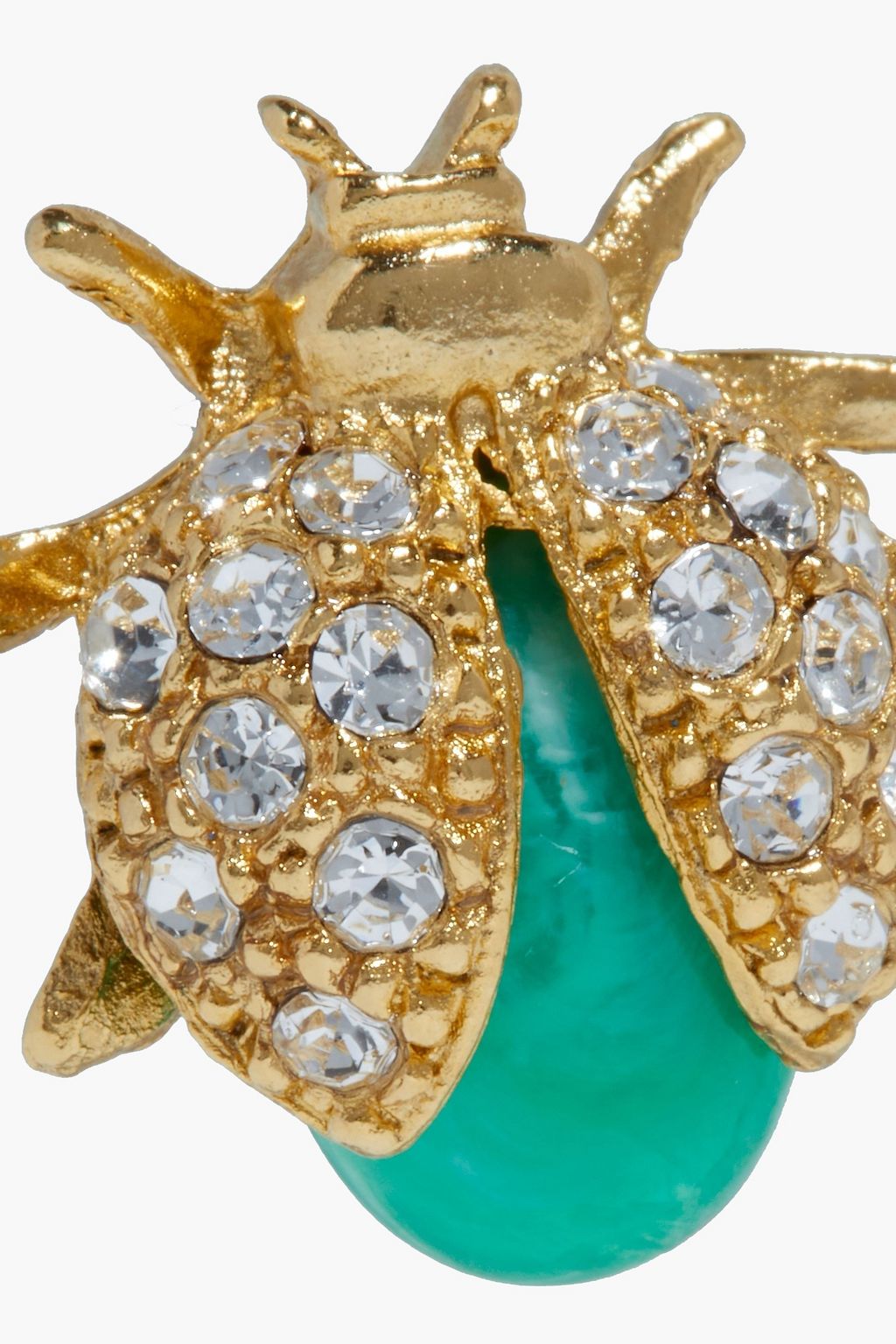 BEN-AMUN 24-karat gold-plated, crystal and stone earrings