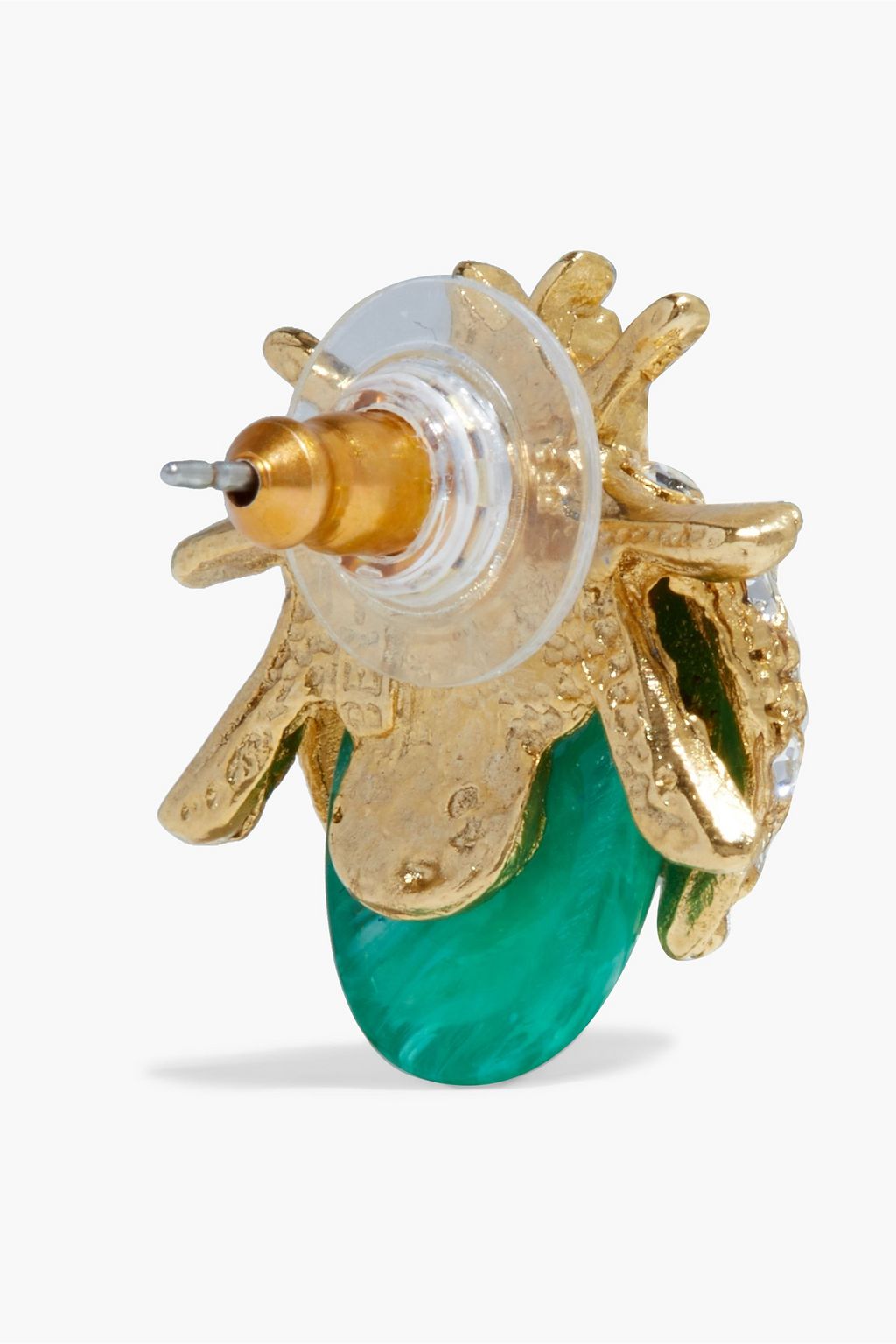 BEN-AMUN 24-karat gold-plated, crystal and stone earrings