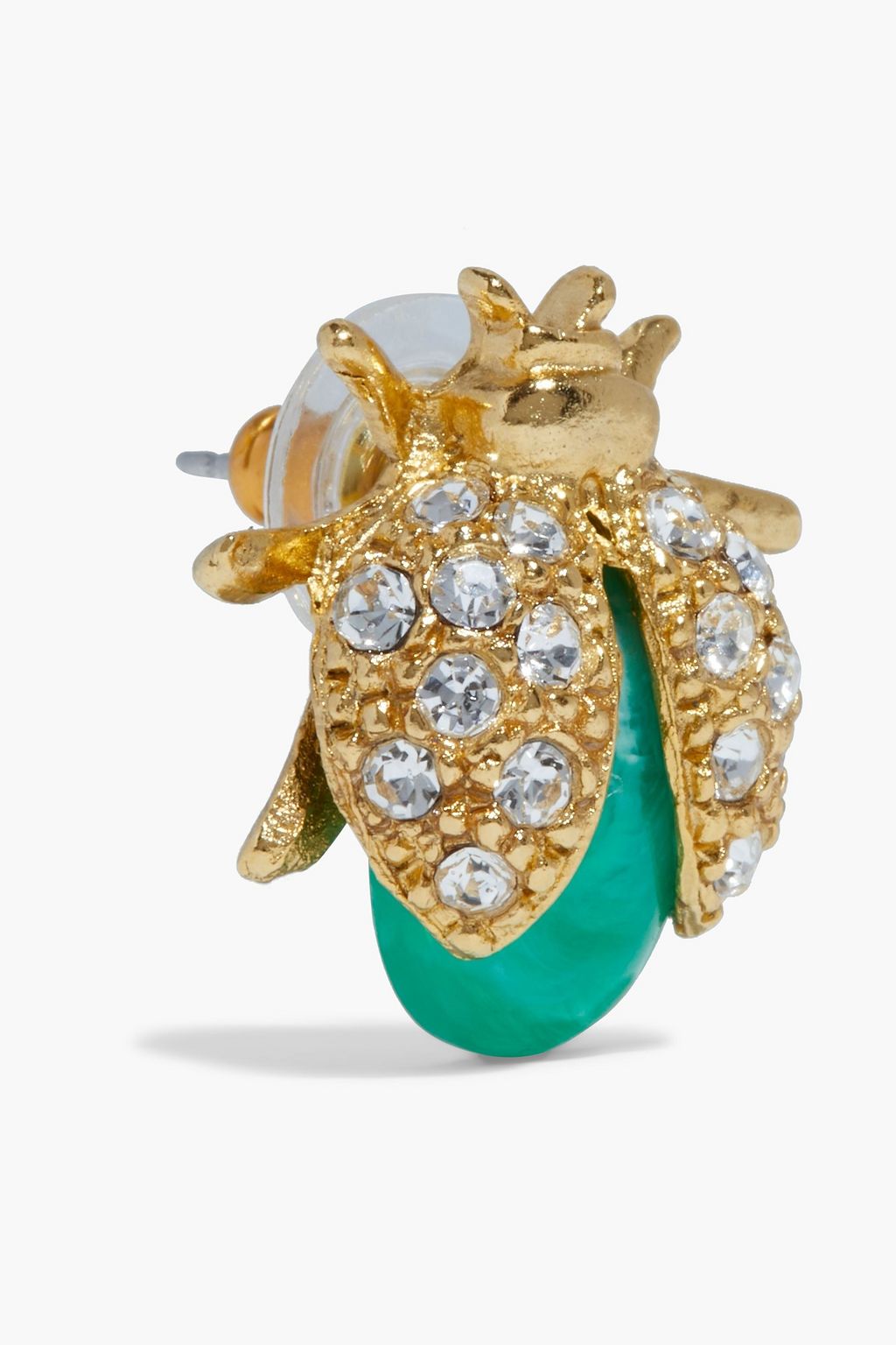 BEN-AMUN 24-karat gold-plated, crystal and stone earrings