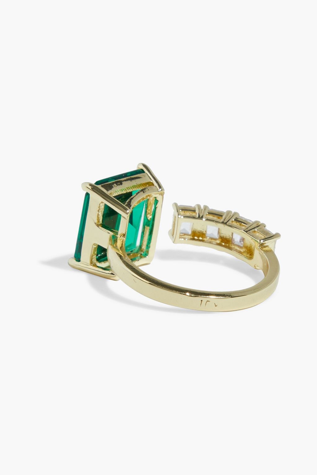 CZ BY KENNETH JAY LANE Gold-tone crystal ring