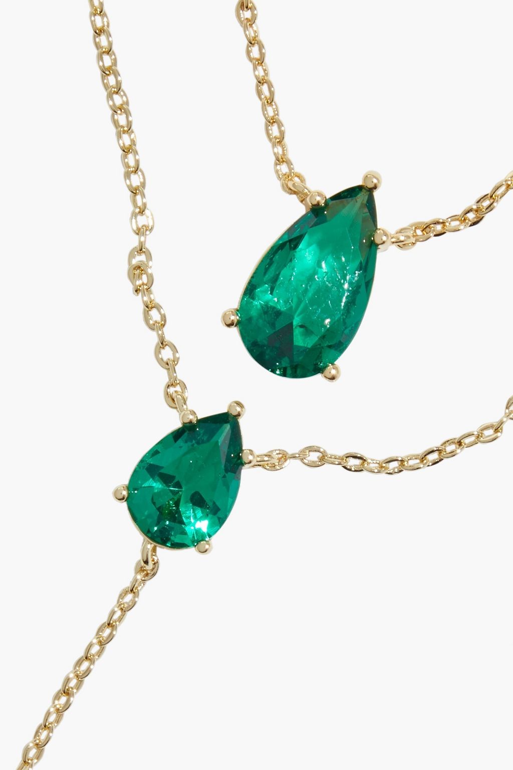 CZ BY KENNETH JAY LANE Gold-tone crystal necklace
