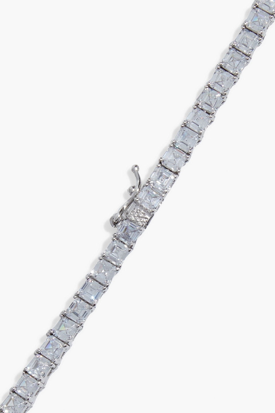 Cz By Kenneth Jay Lane Rhodium-plated Crystal Necklace