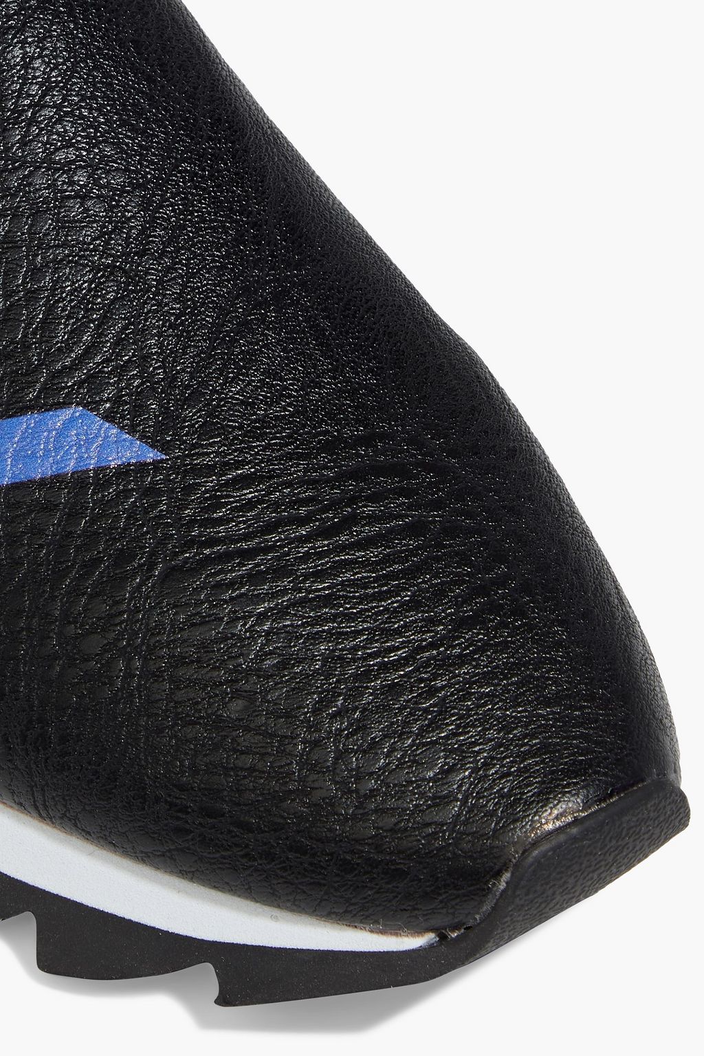 DKNY Azer logo-print faux pebbled-leather slip-on sneakers