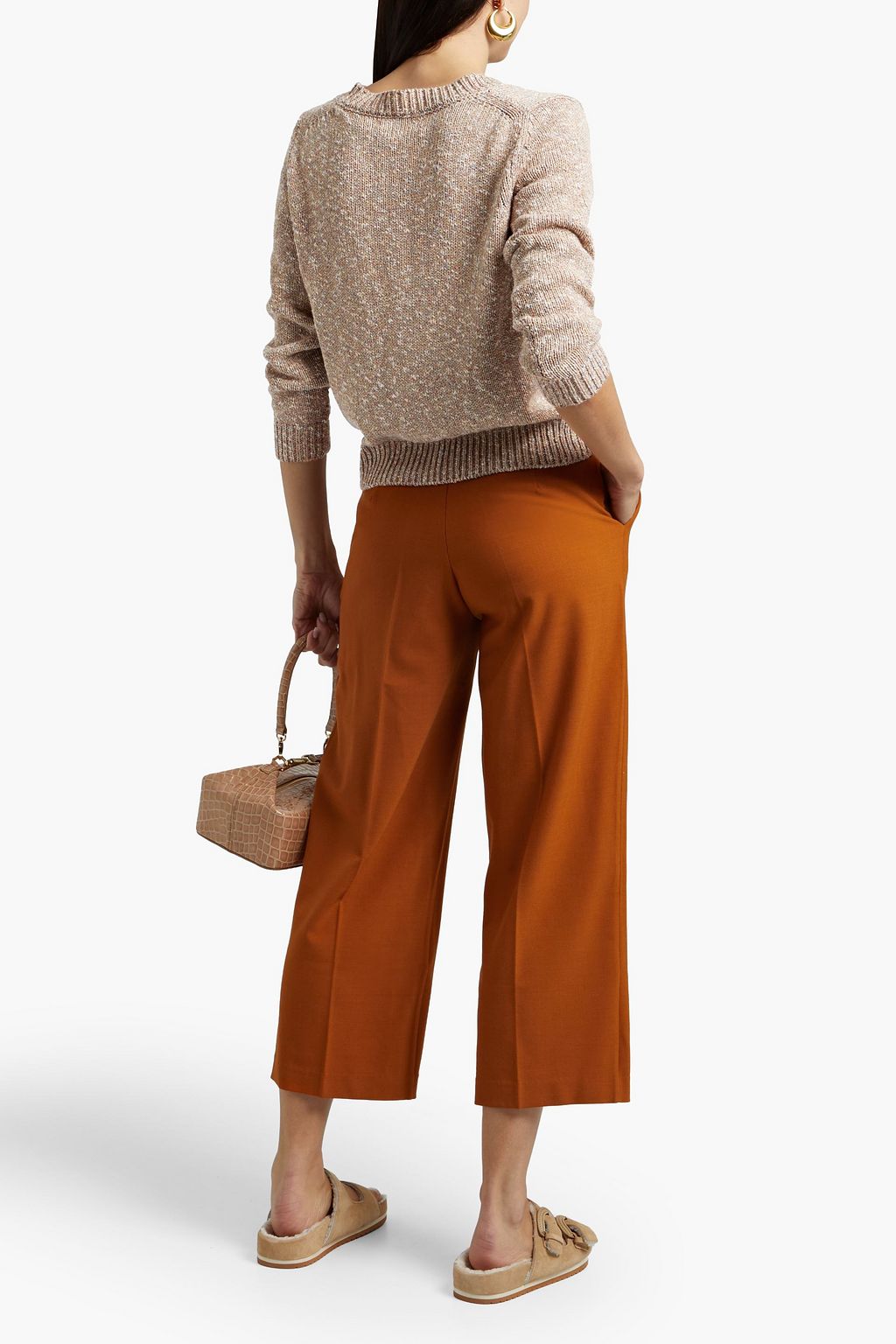 CHINTI & PARKER Cropped twill straight-leg pants