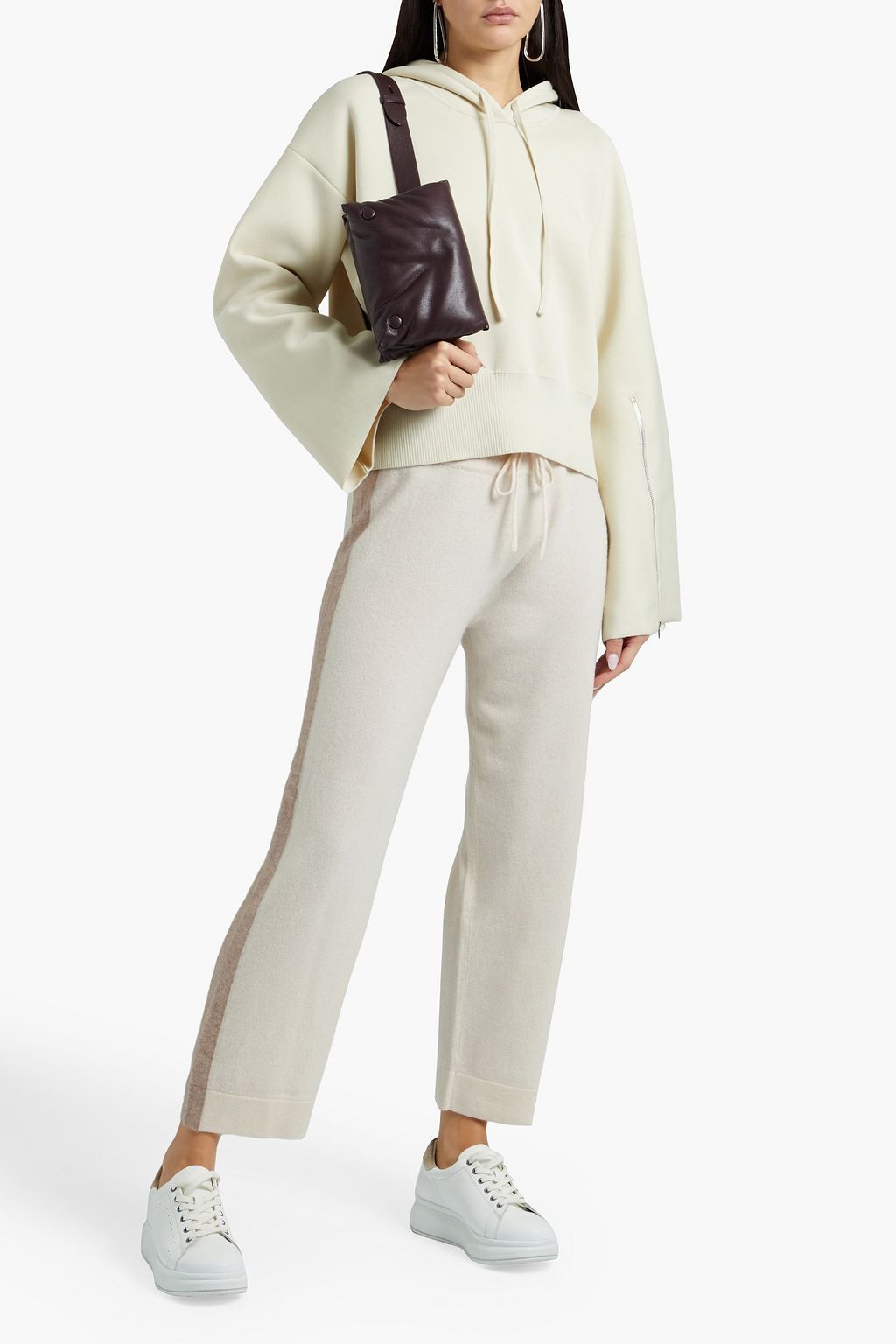 CHINTI & PARKER Striped cashmere track pants