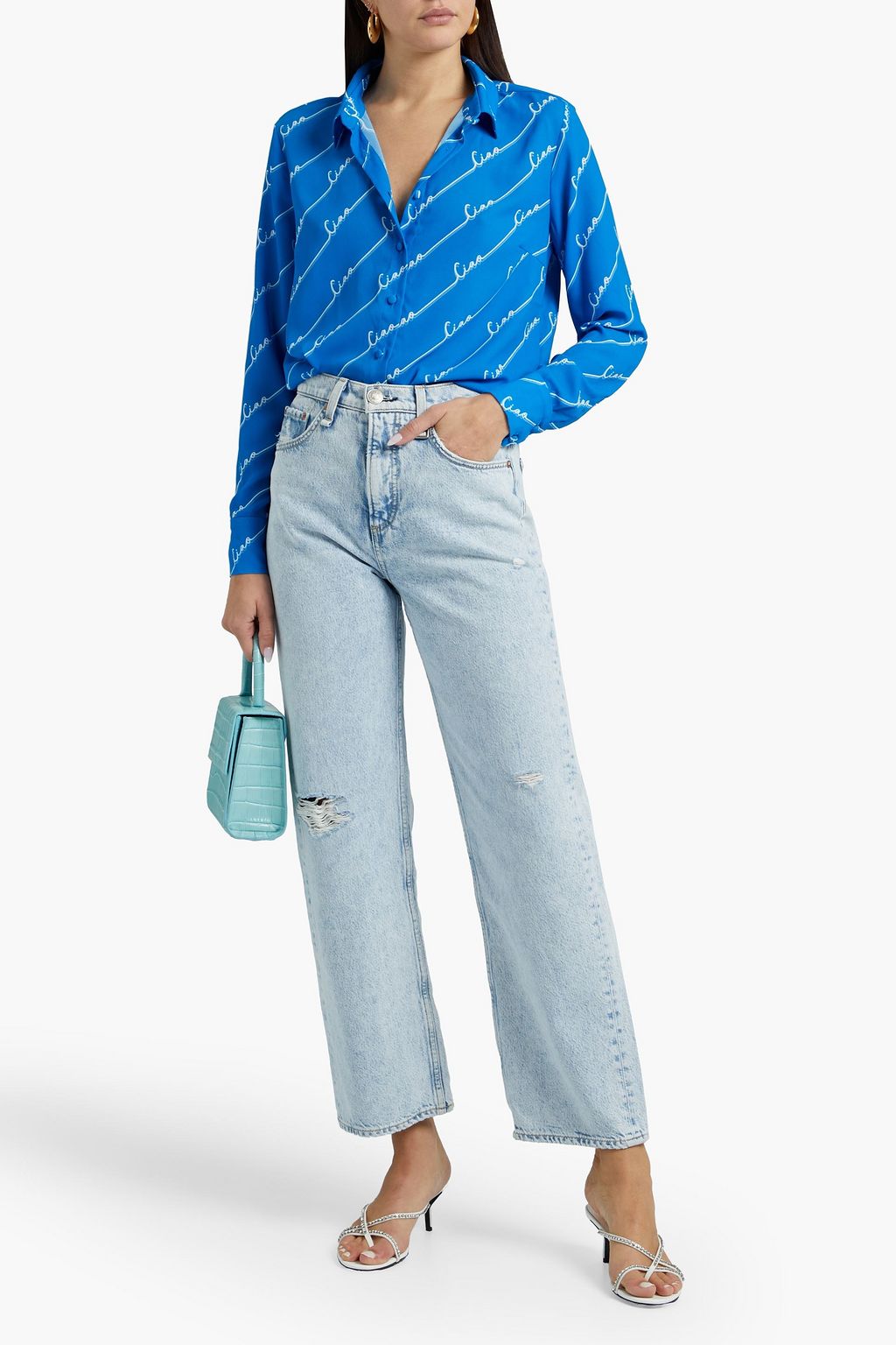 CHINTI & PARKER Printed crepe shirt