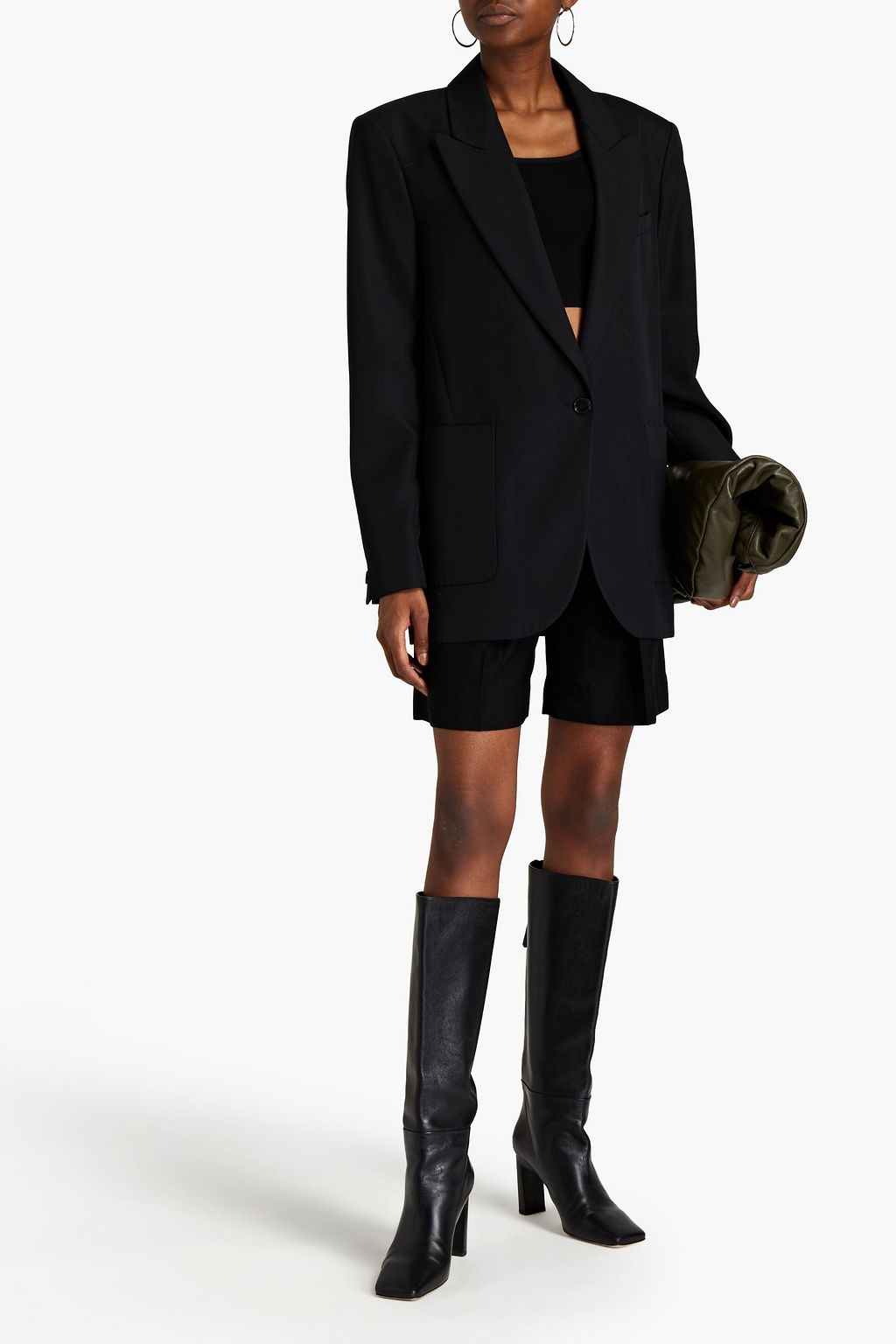 BA&SH Wool-blend crepe blazer