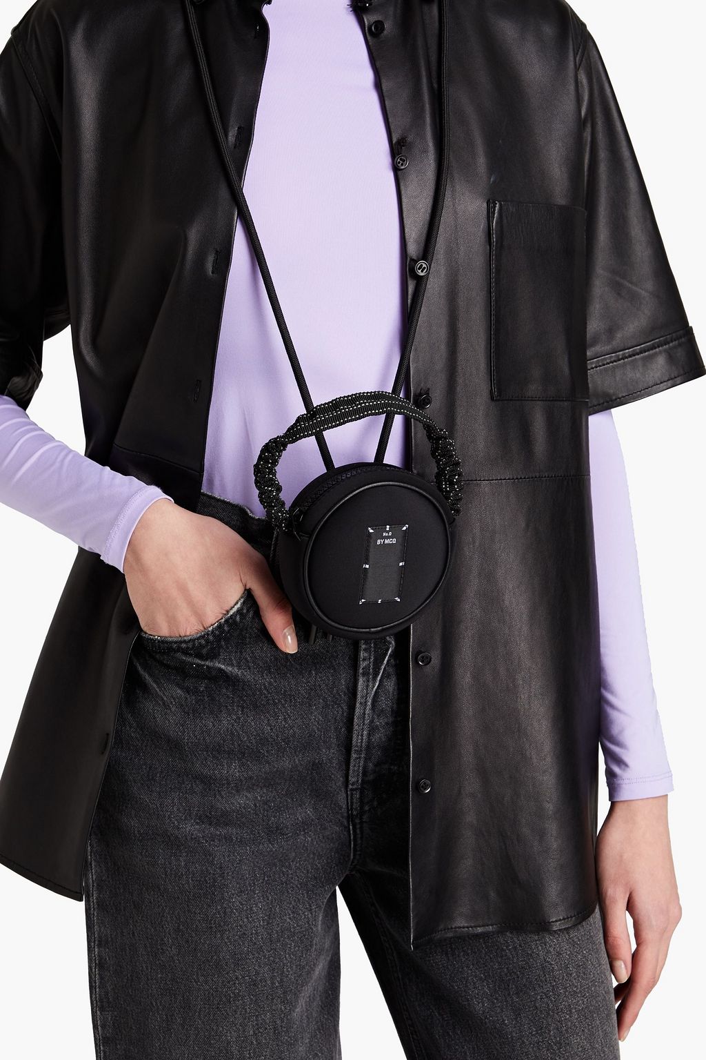 MCQ ALEXANDER MCQUEEN Logo-appliquéd neoprene shoulder bag