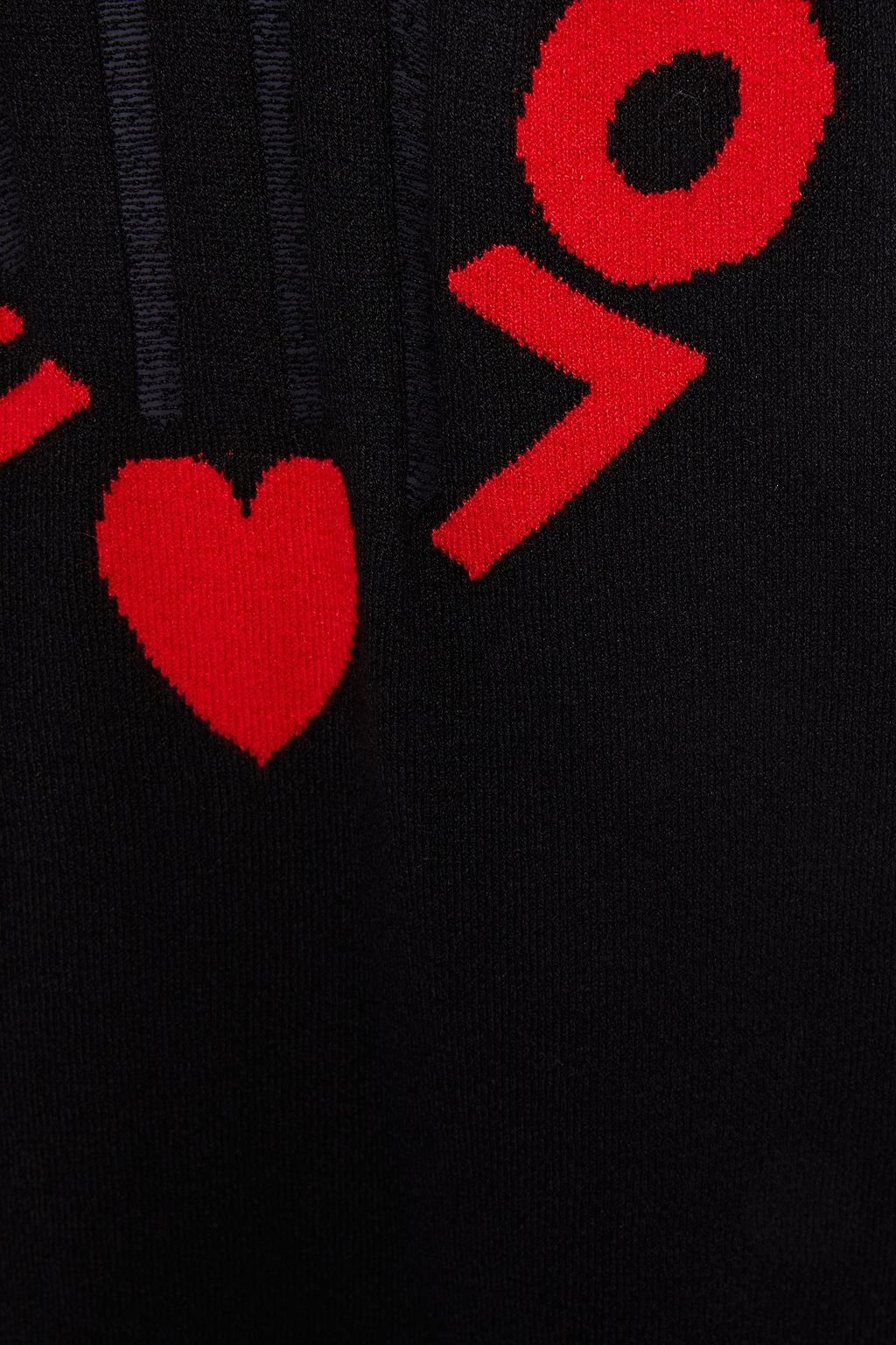 LOVE MOSCHINO Intarsia-knit mini dress