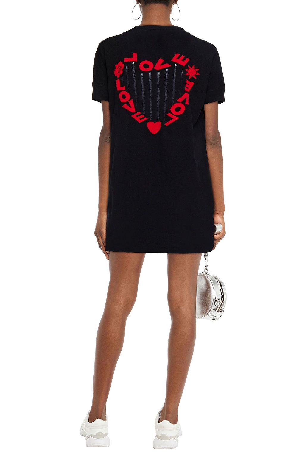 LOVE MOSCHINO Intarsia-knit mini dress