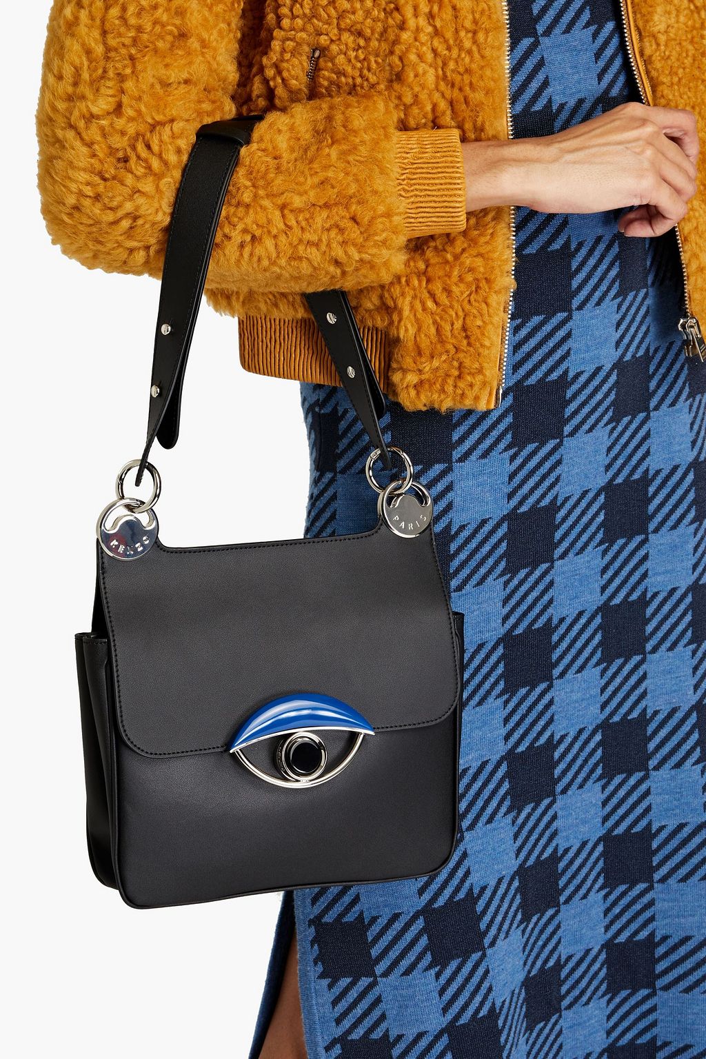 KENZO Eye embellished leather shoulder bag
