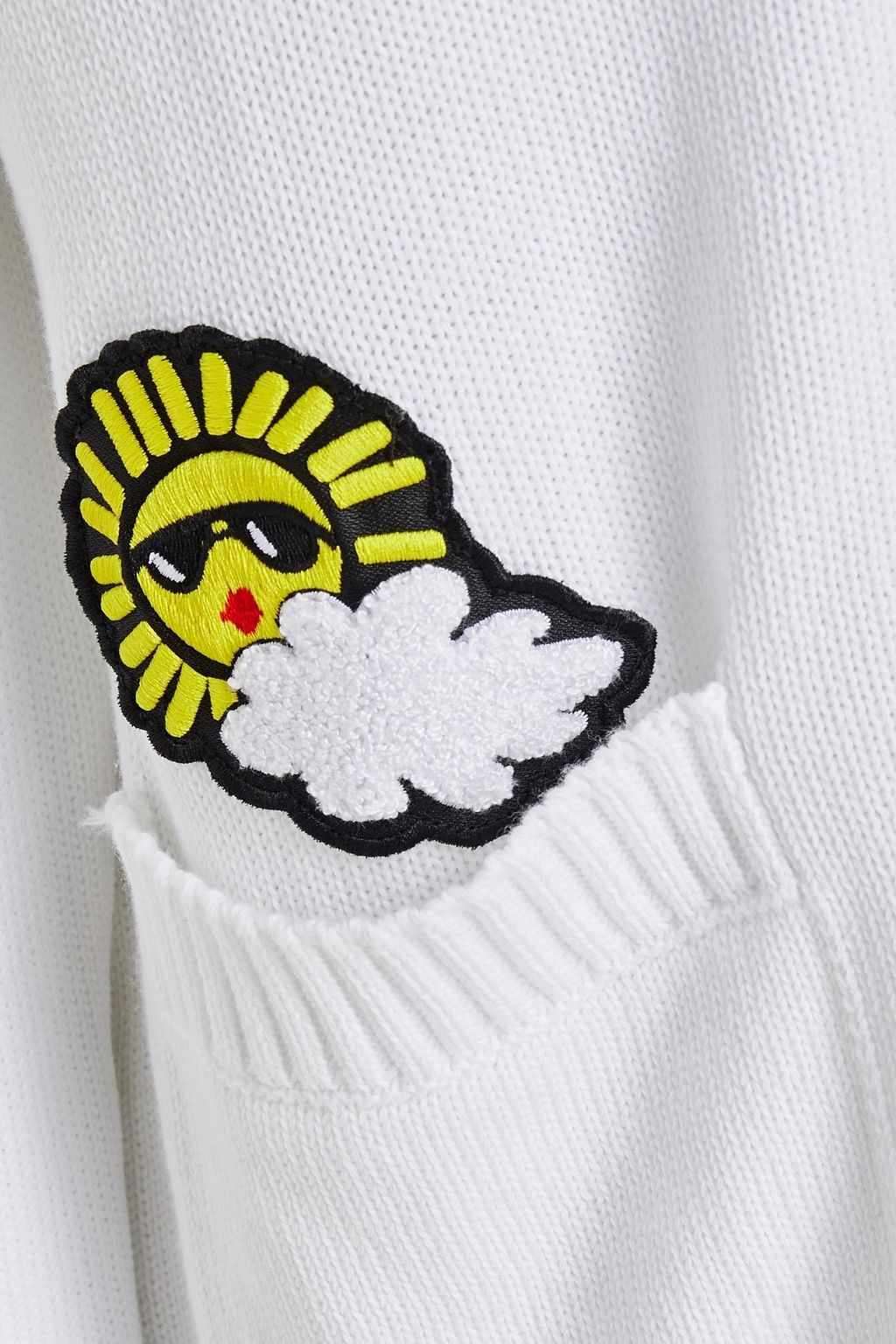 LOVE MOSCHINO Appliquéd cotton cardigan