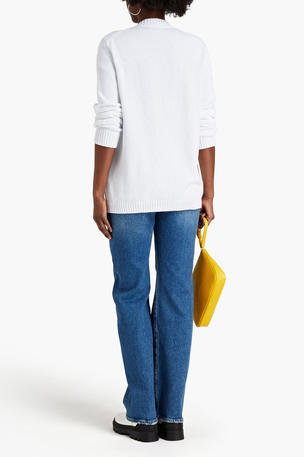 LOVE MOSCHINO Appliquéd cotton cardigan